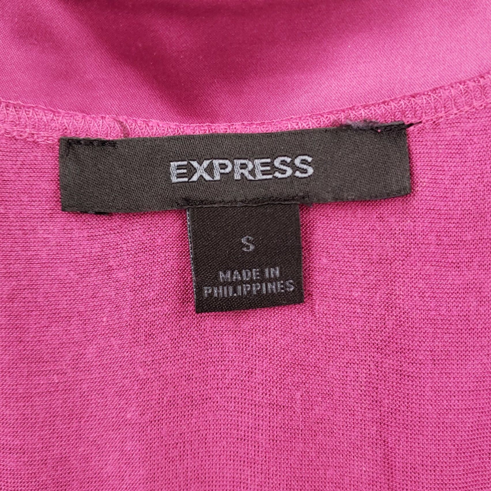Express Express Pink Mini Dress Womens S Short Sleeves Round Neck Pullover Casual Size S / US 4 / IT 40 - 3 Thumbnail