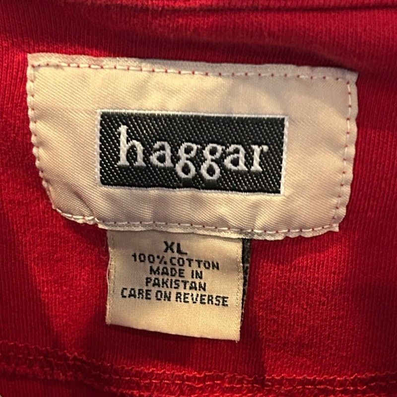 Haggar Vintage Haggar Red Henley Long Sleeve Shirt XL Size US XL / EU 56 / 4 - 2 Thumbnail