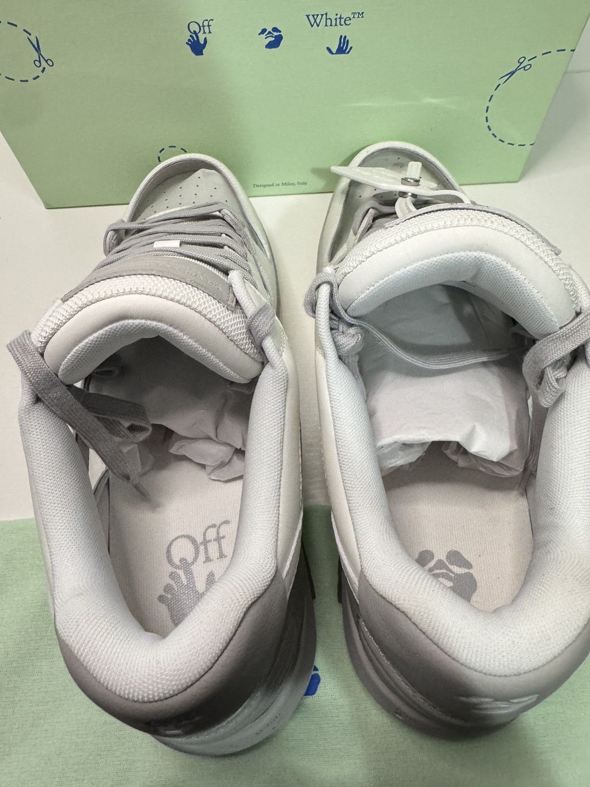 Off-White Off-White Out Of Office Sneakers White/Grey SZ 48 New w/ Box Size US 14 / EU 47 - 5 Thumbnail