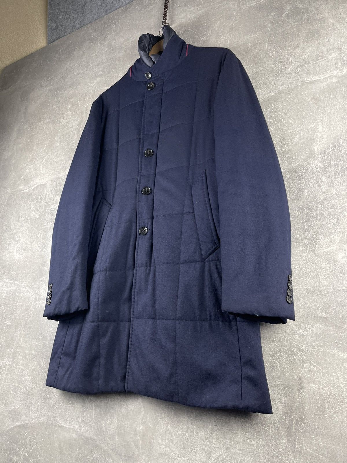 Montecore Montecore Luxury Navy Down Zip Button Quilted Coat Jacket Size US L / EU 52-54 / 3 - 2 Thumbnail