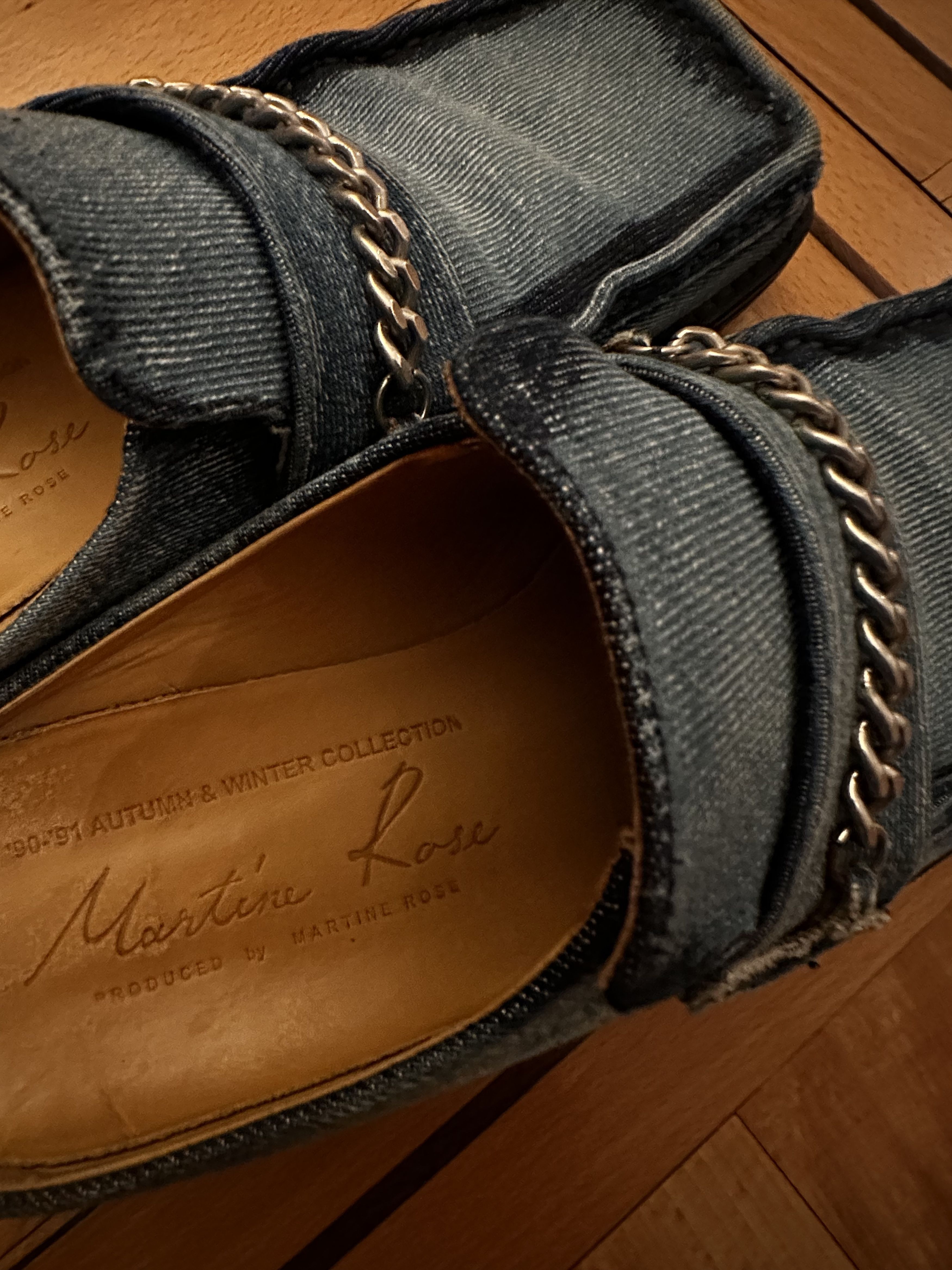 Martine Rose Square Toe Loafer Mule M - Blue Denim Size US 6.5 / EU 39-40 - 6 Thumbnail