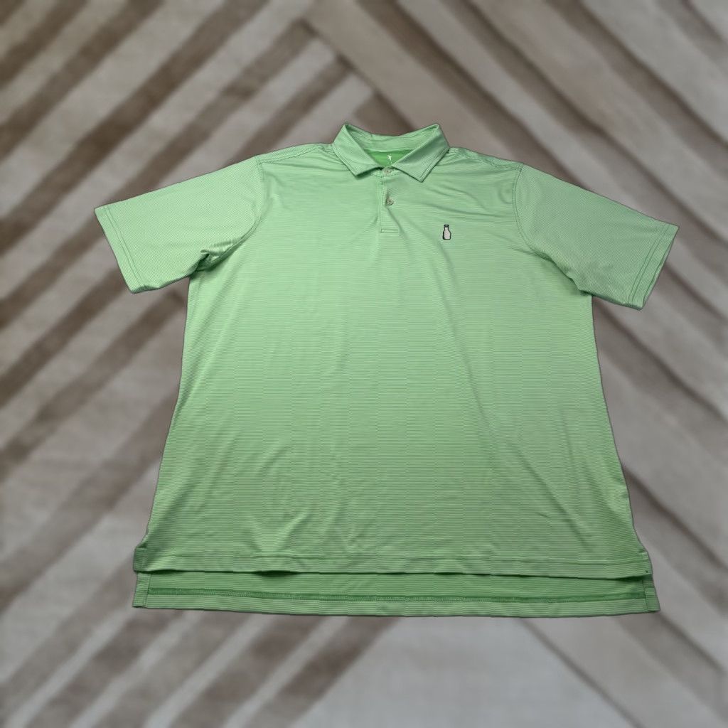 Vintage Fairway & Greene Polo Shirt Mens XL Golf Polo Striped Performance Moisture Wicking Short Sleeve Green Size US XL / EU 56 / 4 - 1 Thumbnail