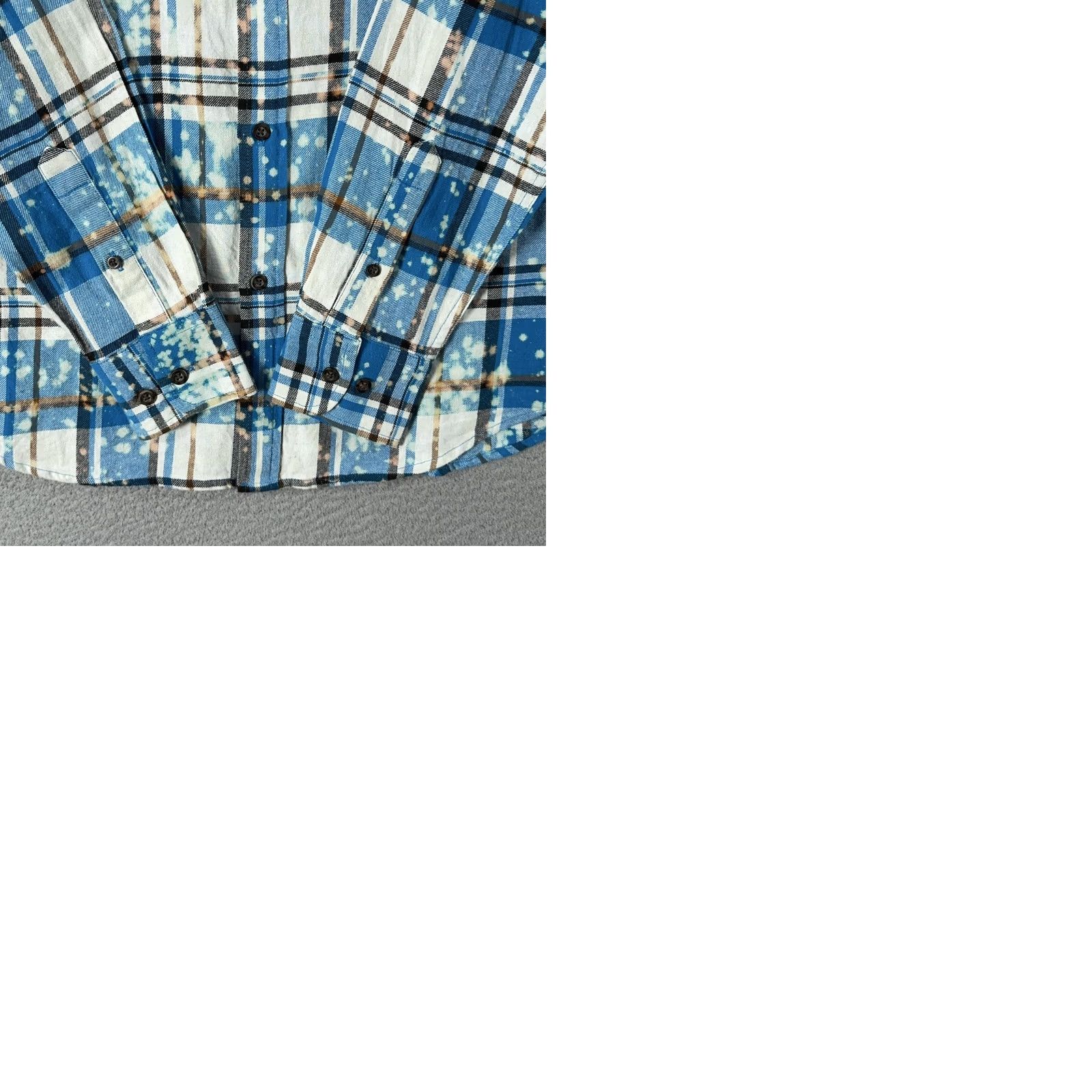 Vintage Angry Minnow Shirt Mens M Blue Plaid Long Sleeve Button Up Flannel Pocket Size US M / EU 48-50 / 2 - 9 Thumbnail
