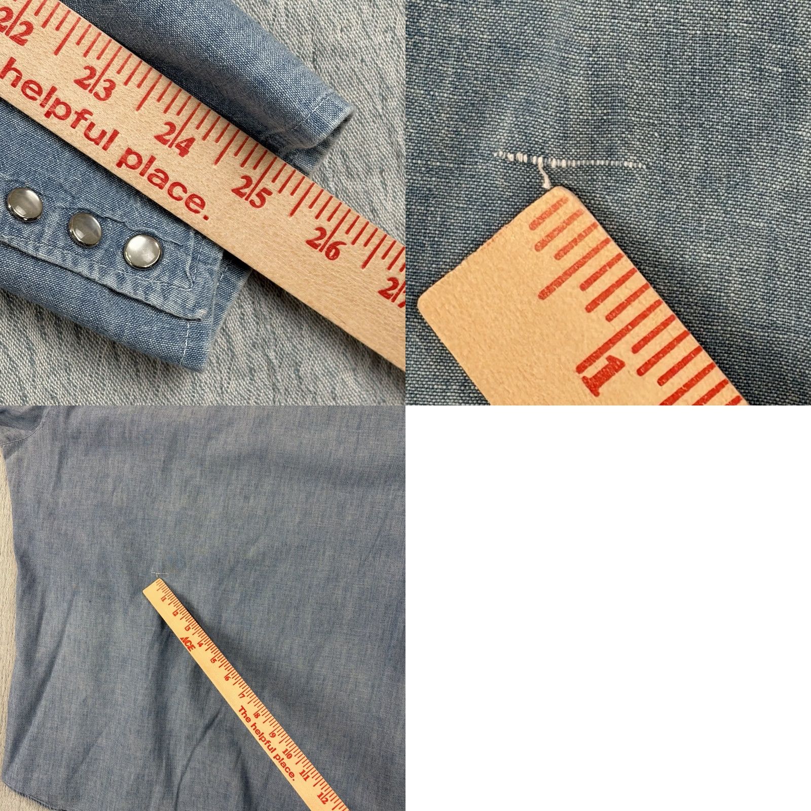 Vintage Vintage 1970s Woolrich Denim Pearl Snap Sz XL Rockabilly Western Retro Disco Shirt Size US XL / EU 56 / 4 - 8 Thumbnail