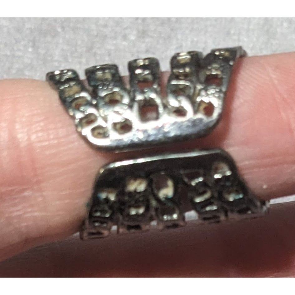 Other Grunge Punk Gunmetal Tone 5 Layer Chain Style Ring Size 5 1/ Size ONE SIZE - 4 Thumbnail