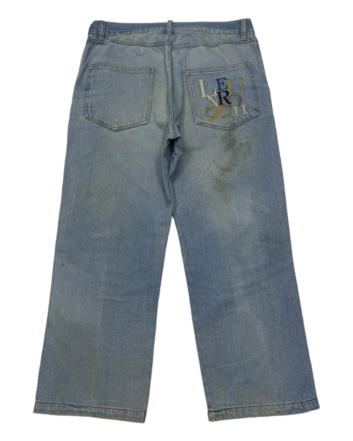 Issey Miyake VINTAGE IS SPORT BAGGY DISTRESS DESTROY DENIM JEANS Size US 34 / EU 50 - 1 Thumbnail