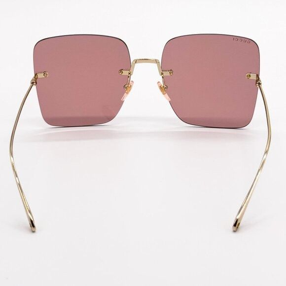 Gucci NEW GUCCI SUNGLASSES GG1147S 005 GOLD/PINK WOMEN EYEWEAR Size ONE SIZE - 9 Thumbnail