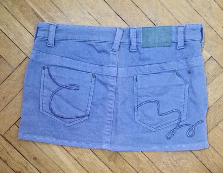 Hysteric Glamour vintage purple denim mini skirt y2k 2000s goth grunge Size 30" / US 8 / IT 44 - 4 Thumbnail