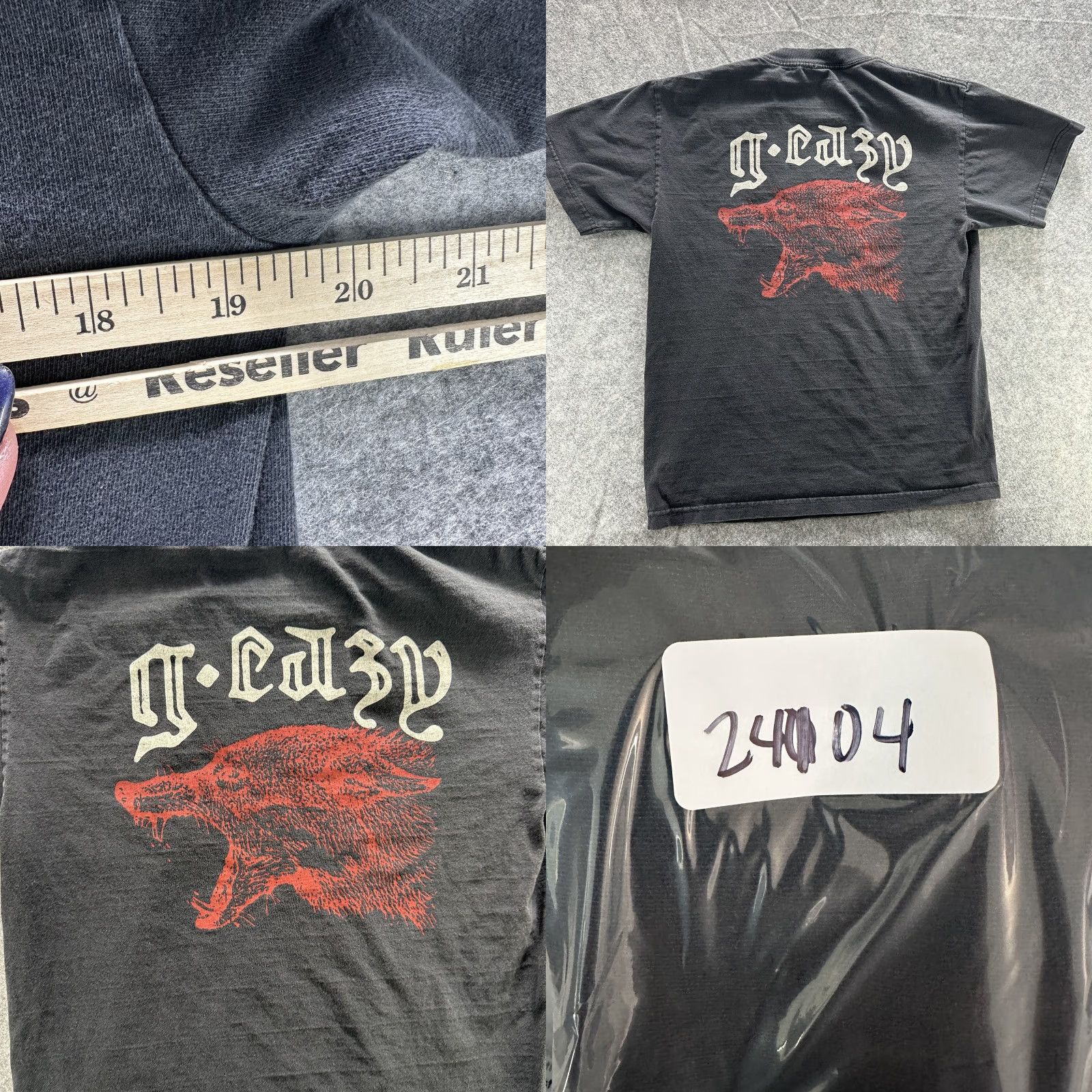 Vintage G-Eazy Shirt Mens Medium Black Wolf Graphic Signature Series Hip Hop Tour Tee Size US M / EU 48-50 / 2 - 8 Thumbnail