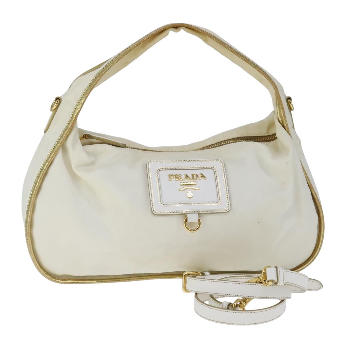 Prada Re-Nylon White Synthetic Handbag (Pre-Owned) Size ONE SIZE - 1 Thumbnail