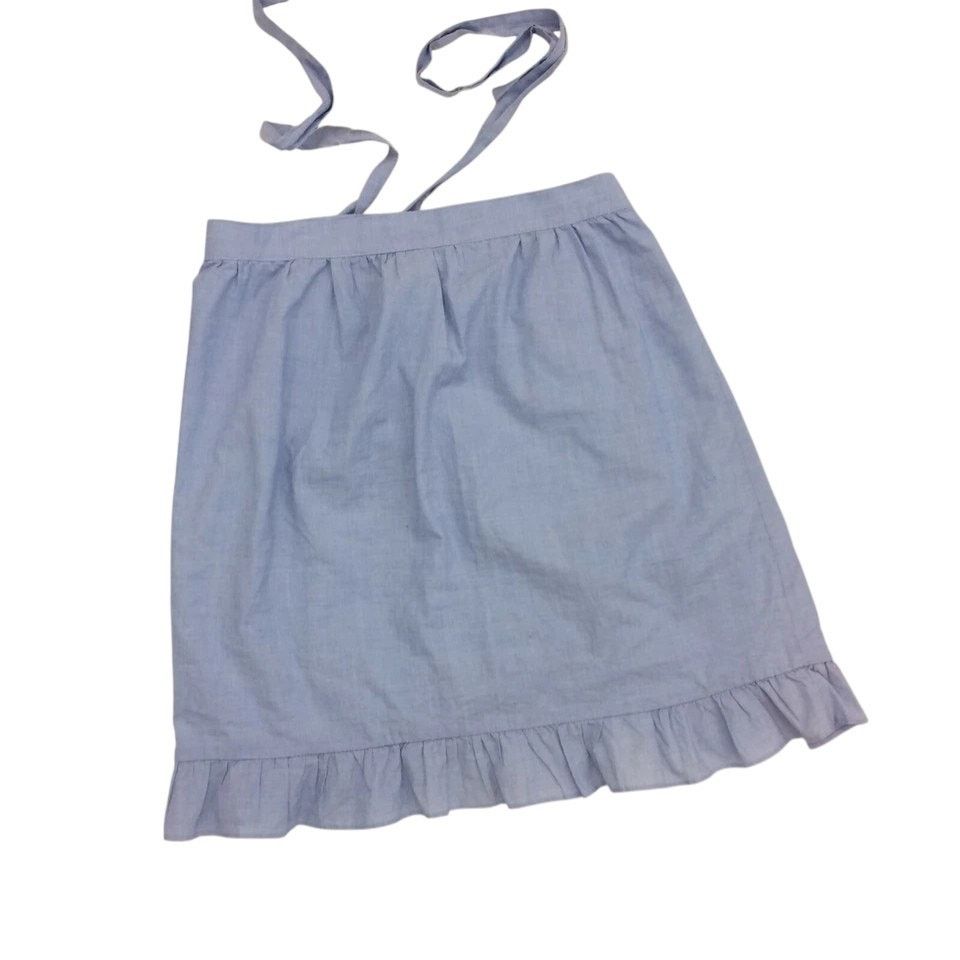 J.Crew J. Crew Chambray Tie Waist Wrap Ruffle Mini Skirt Size 00 Size 24" / US 00 / IT 34 - 3 Thumbnail
