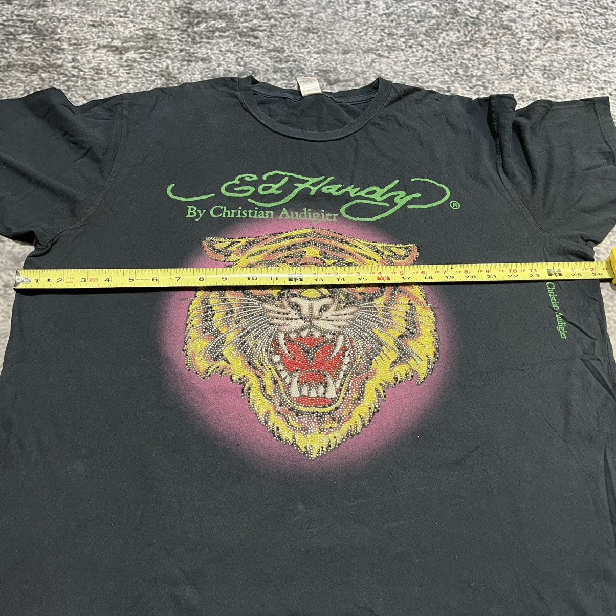 Ed Hardy .Crazy Y2K Ed Hardy By Christian Audigier Tiger T Shirt Size US XXL / EU 58 / 5 - 7 Thumbnail