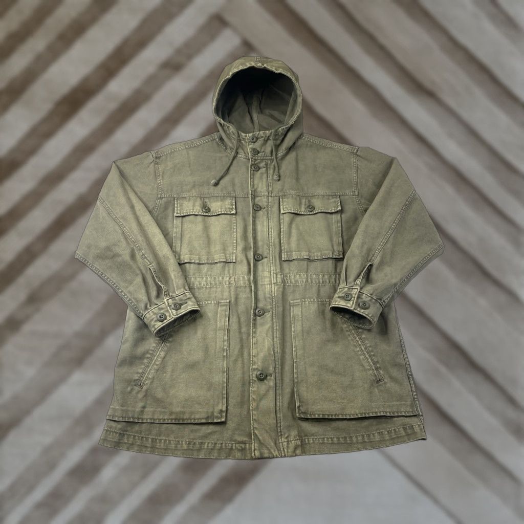 TNA TNA Hooded Fatigue Jacket Green Field Coat Jacket Womens Size 2 Size XS / US 0-2 / IT 36-38 - 1 Thumbnail