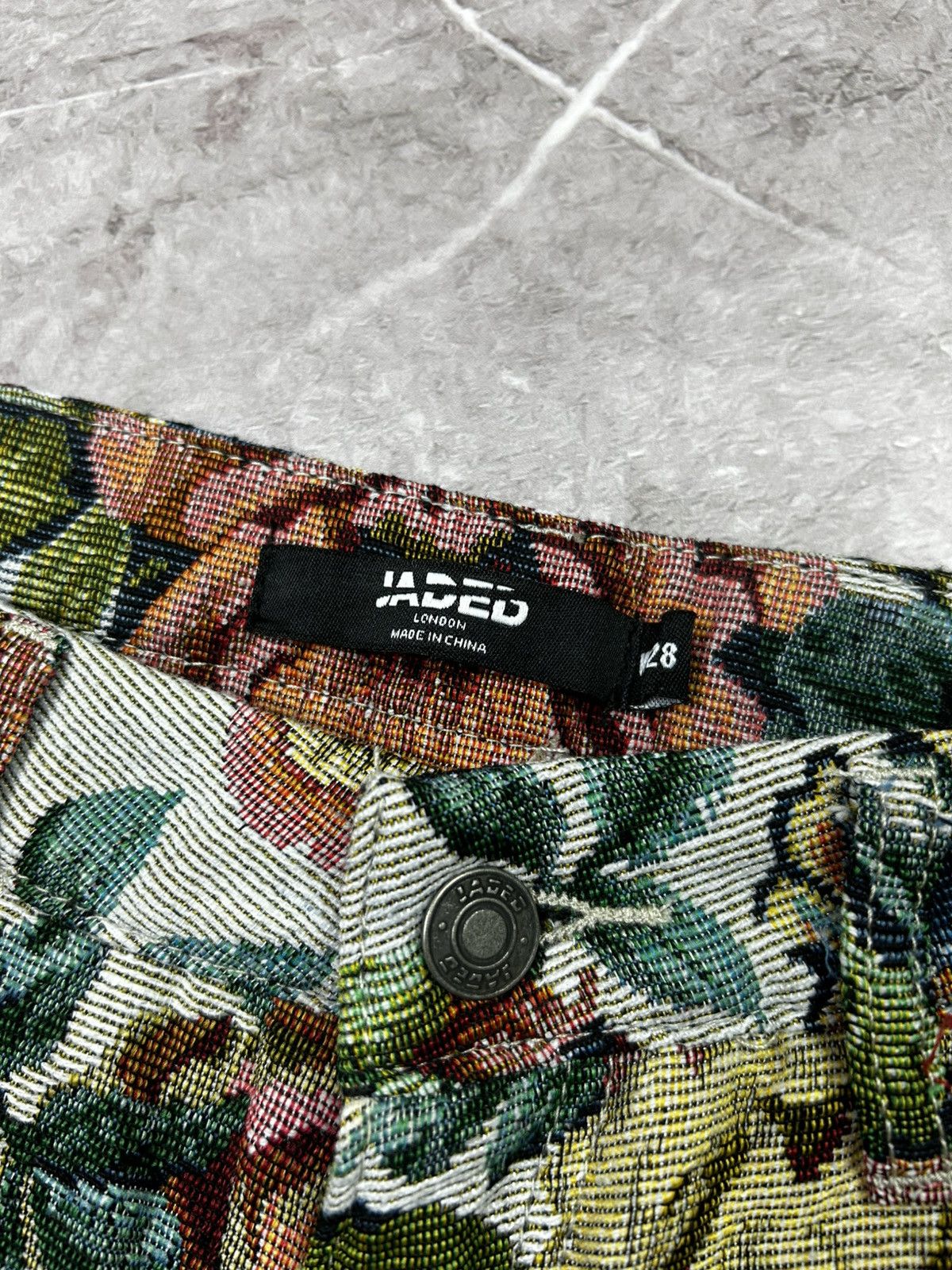 Jaded London × Vintage Jaded London Floral Boyfriend Pants Wide Leg Woven y2k Size 28" / US 6 / IT 42 - 4 Thumbnail