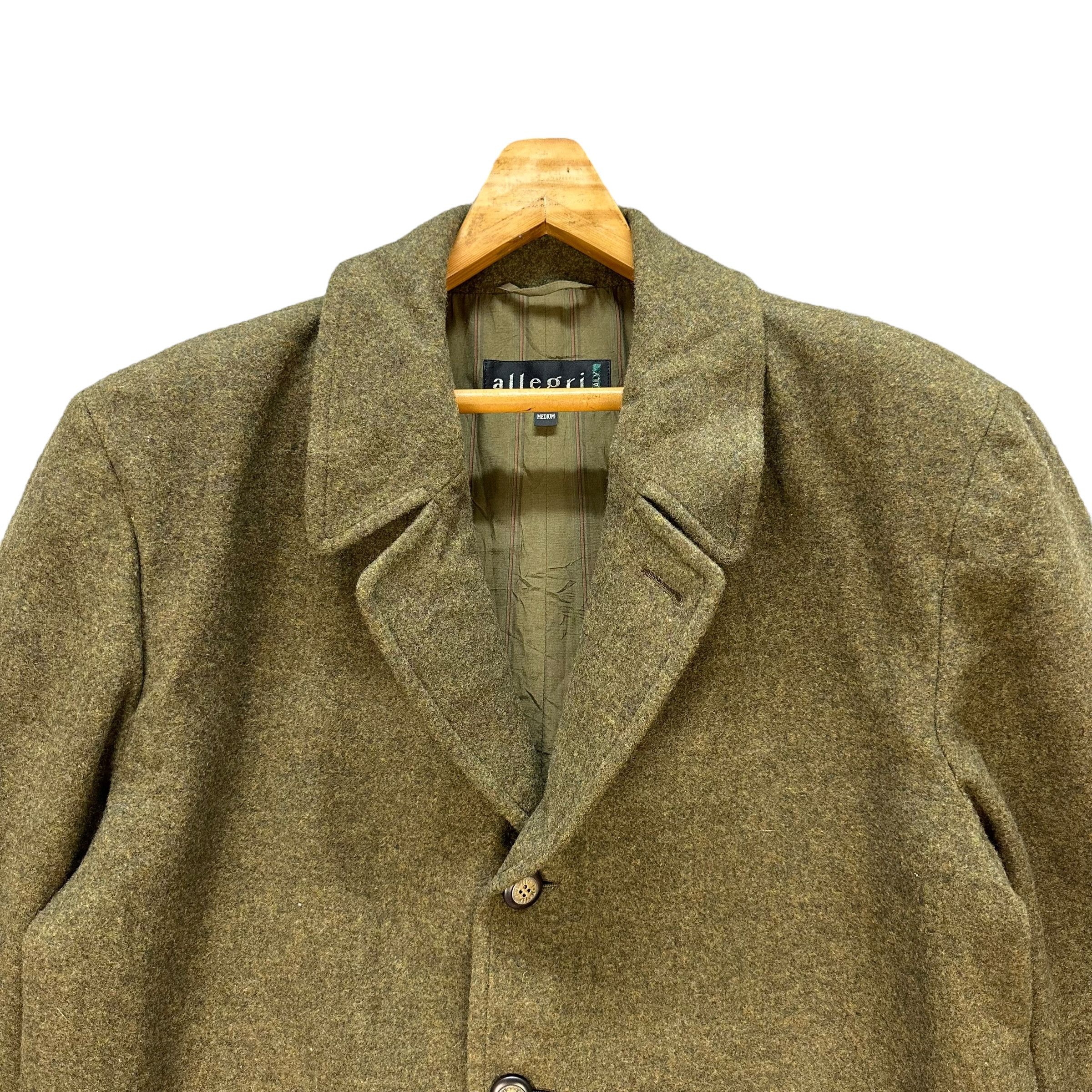 Allegri ALLEGRI Moss Green Wool Casual Jacket #A37-0838 Size US M / EU 48-50 / 2 - 2 Thumbnail