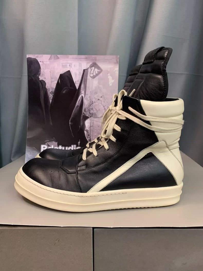 Rick Owens Rick Owens Black and white cowhide leather shoe Size US 8.5 / EU 41-42 - 3 Thumbnail