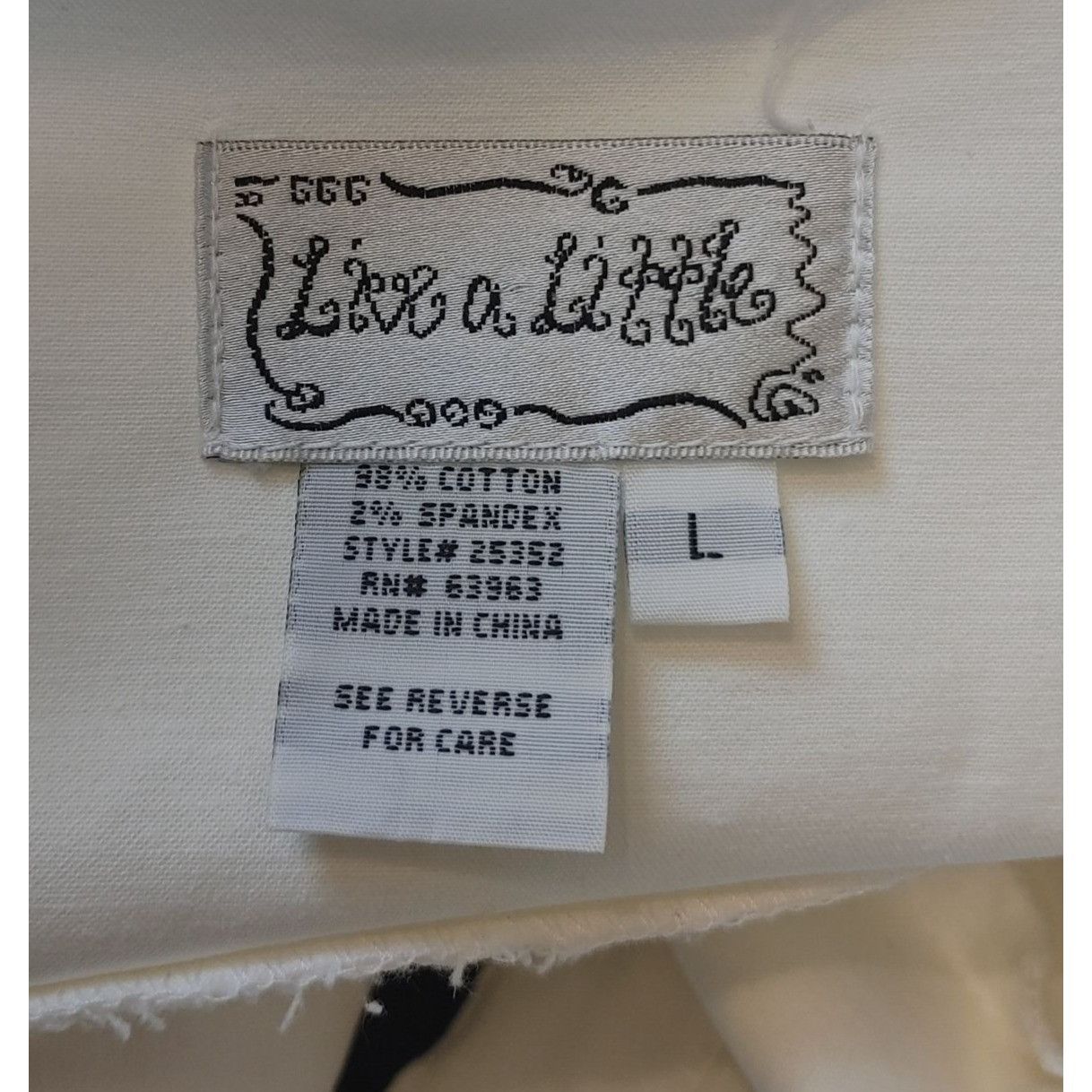 Other LIVE A LITTLE Womens L White Denim Long Sleeve Pockets Colla Size L / US 10 / IT 46 - 3 Thumbnail