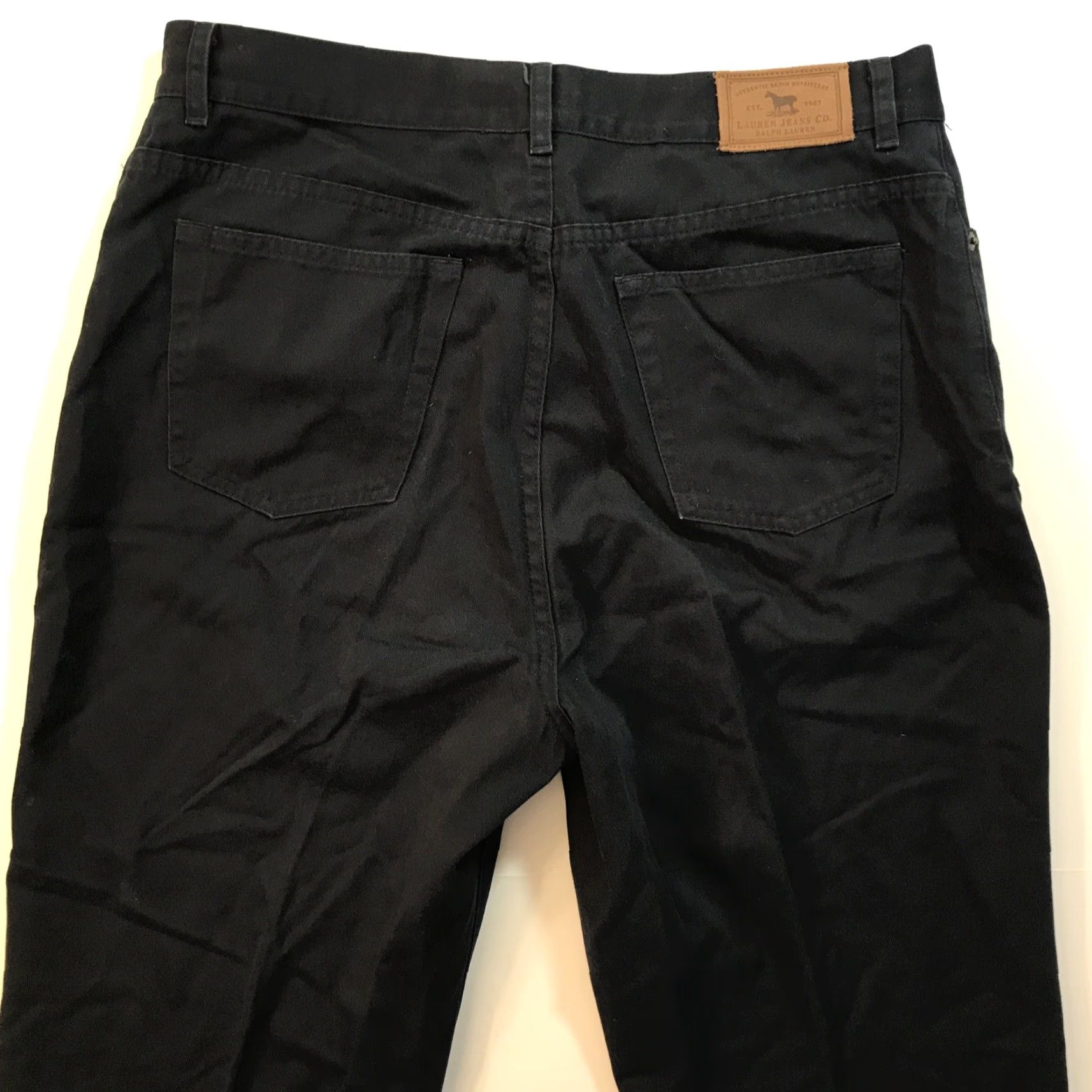 Ralph Lauren VINTAGE Polo Ralph Lauren Womens Pants Chino 30x31 Navy Blue Size 10 Regular Twill Cotton Logo Classic 90s Womens Size 32" / US 10 / IT 46 - 6 Thumbnail