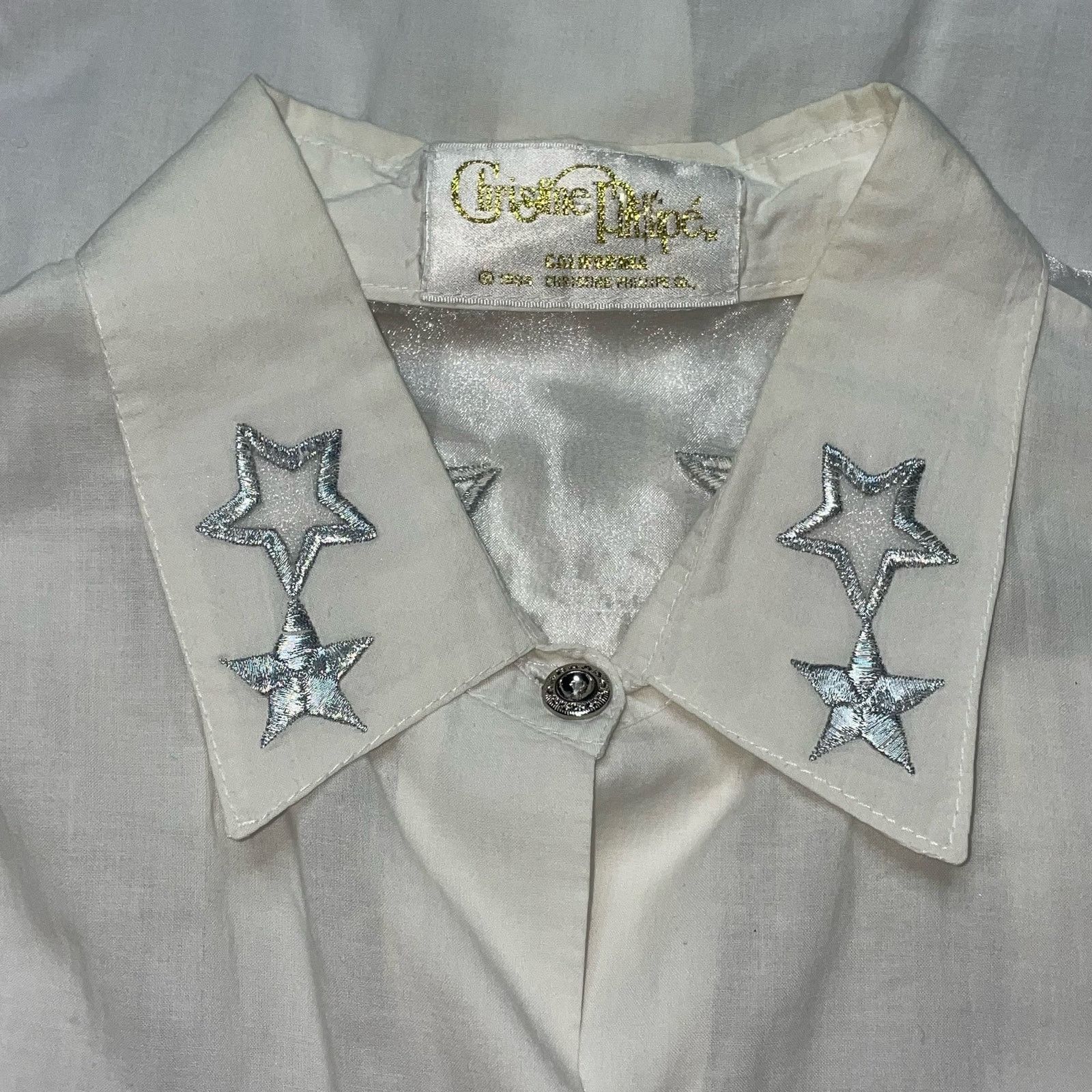 Other Christine Philipe Embroidered Stars Shirt Size XL / US 12-14 / IT 48-50 - 12 Thumbnail
