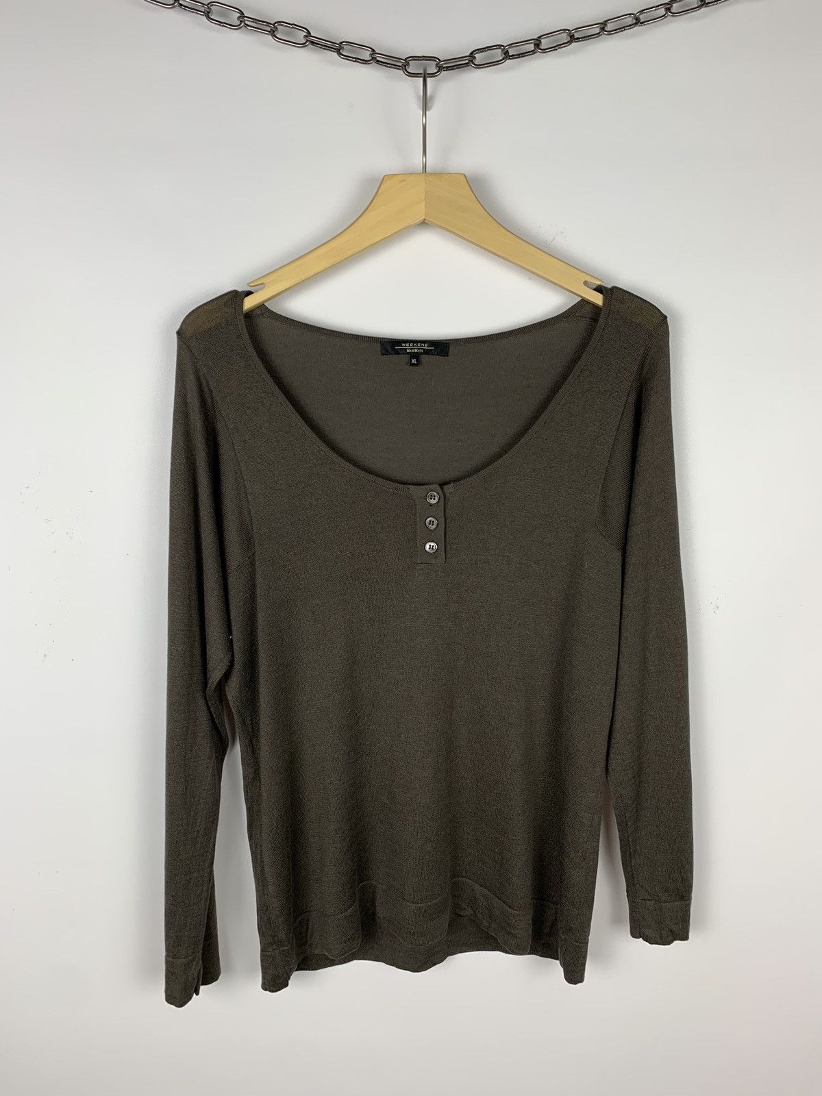 Weekend Max Mara Weekend Max Mara Top Long Sleeve Sweater Size XL Brown Size XL / US 12-14 / IT 48-50 - 2 Thumbnail