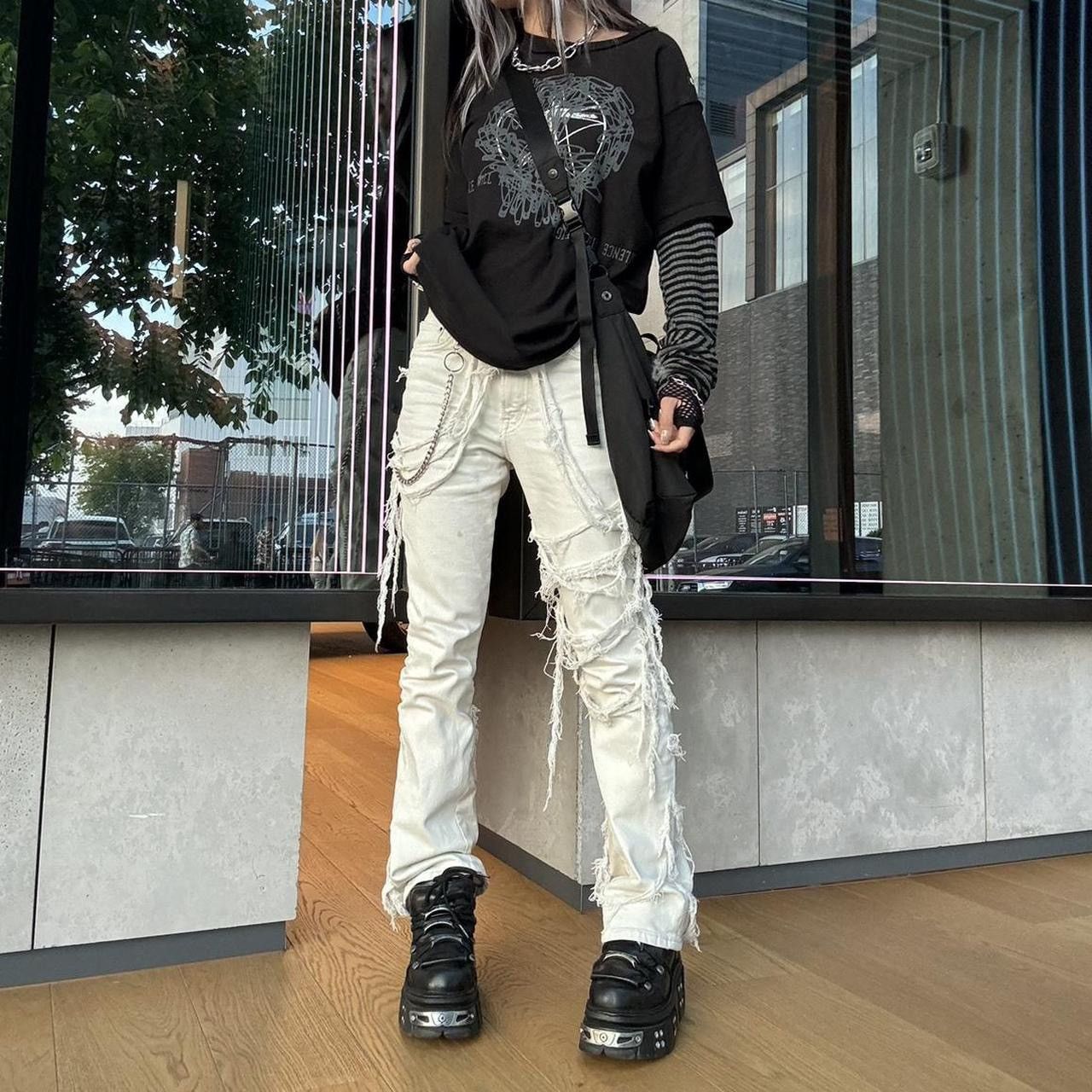 Other Shredded White Denim Tainted By Clay Size US 28 / EU 44 - 14 Thumbnail