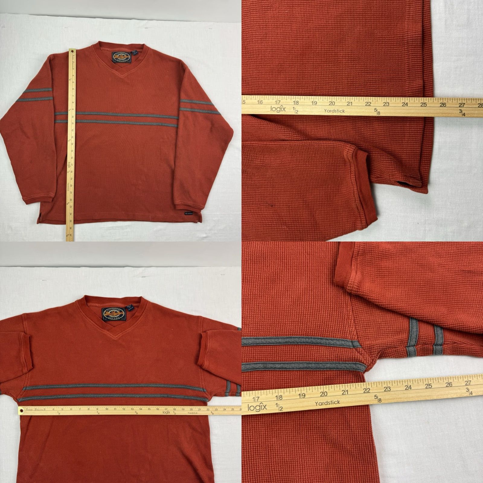 Vintage VINTAGE Dr Luckys Sweatshirt Men L Orange V-Neck Hipster Y2K Decade 2000s Pullover Size US L / EU 52-54 / 3 - 8 Thumbnail