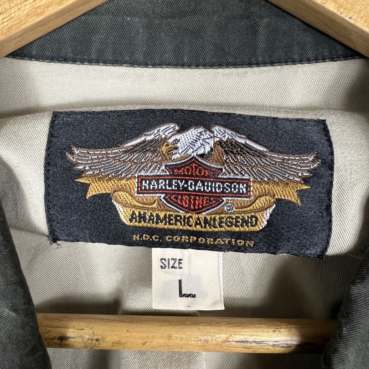Harley Davidson 🔥 Vintage Harley Davidson MotorCycles Moto Racer Jacket Size US L / EU 52-54 / 3 - 14 Thumbnail