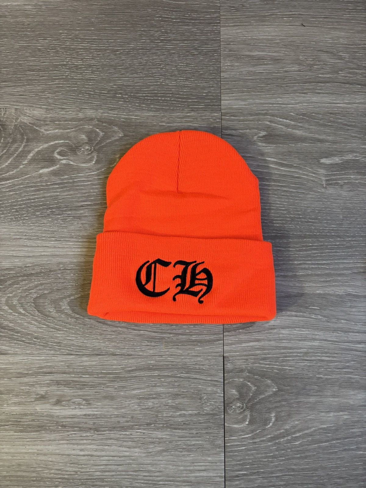 Chrome Hearts Chrome Hearts Orange CH Logo Beanie Size ONE SIZE - 2 Thumbnail