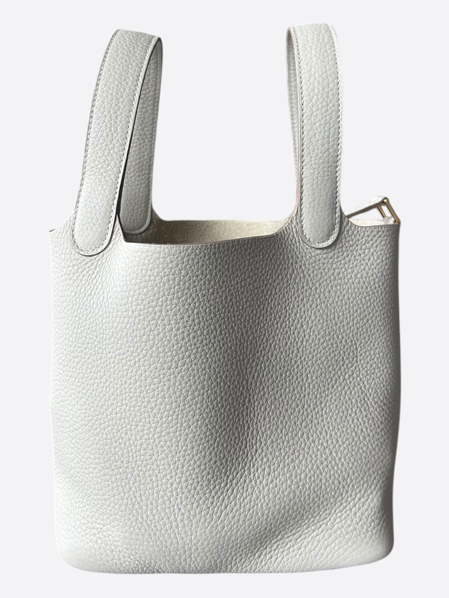 Hermes Hermes White Clemence Picotin 18 Size ONE SIZE - 4 Thumbnail