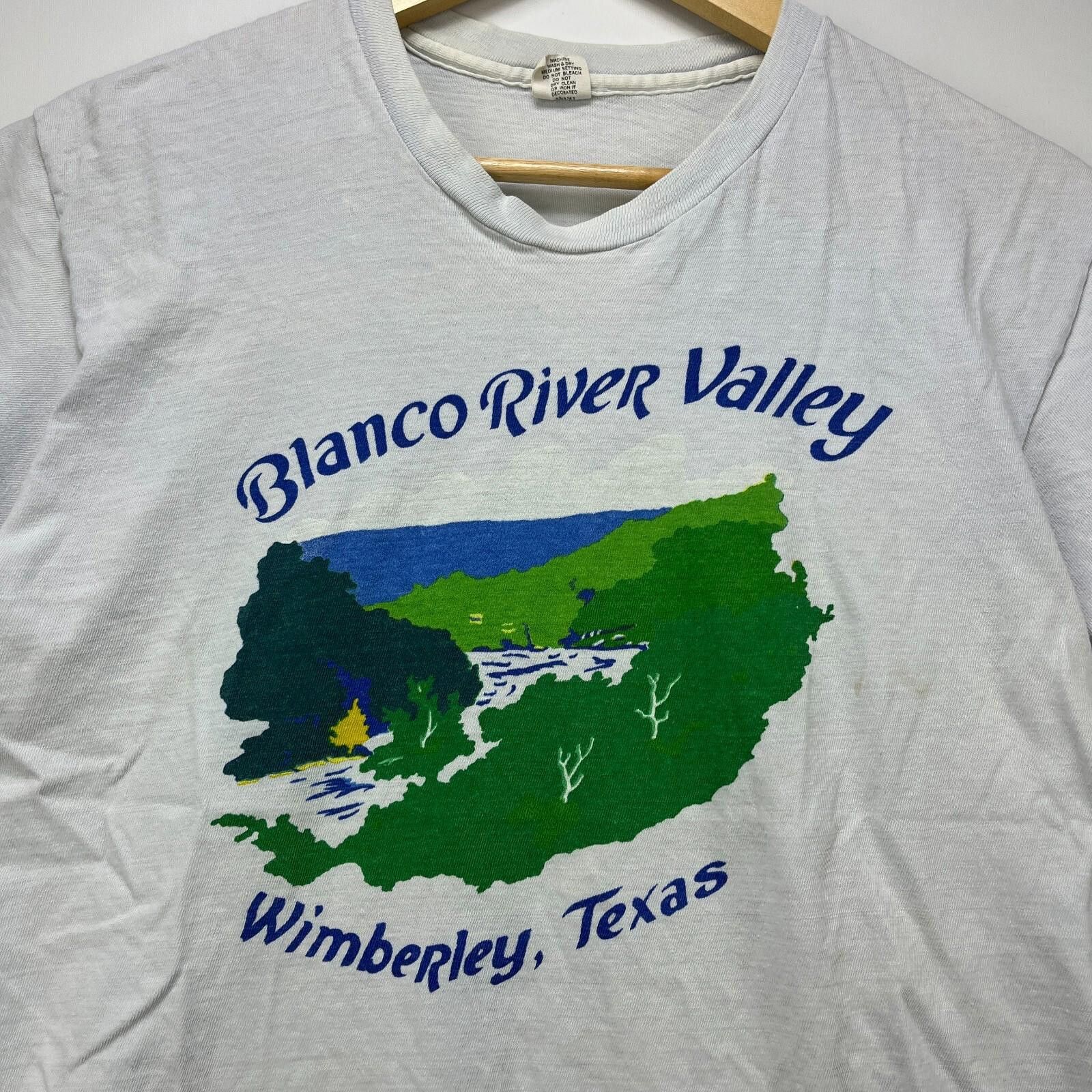 Hanes Vintage 70s Hanes Blanco River Valley Texas T Shirt Large Size US L / EU 52-54 / 3 - 2 Thumbnail