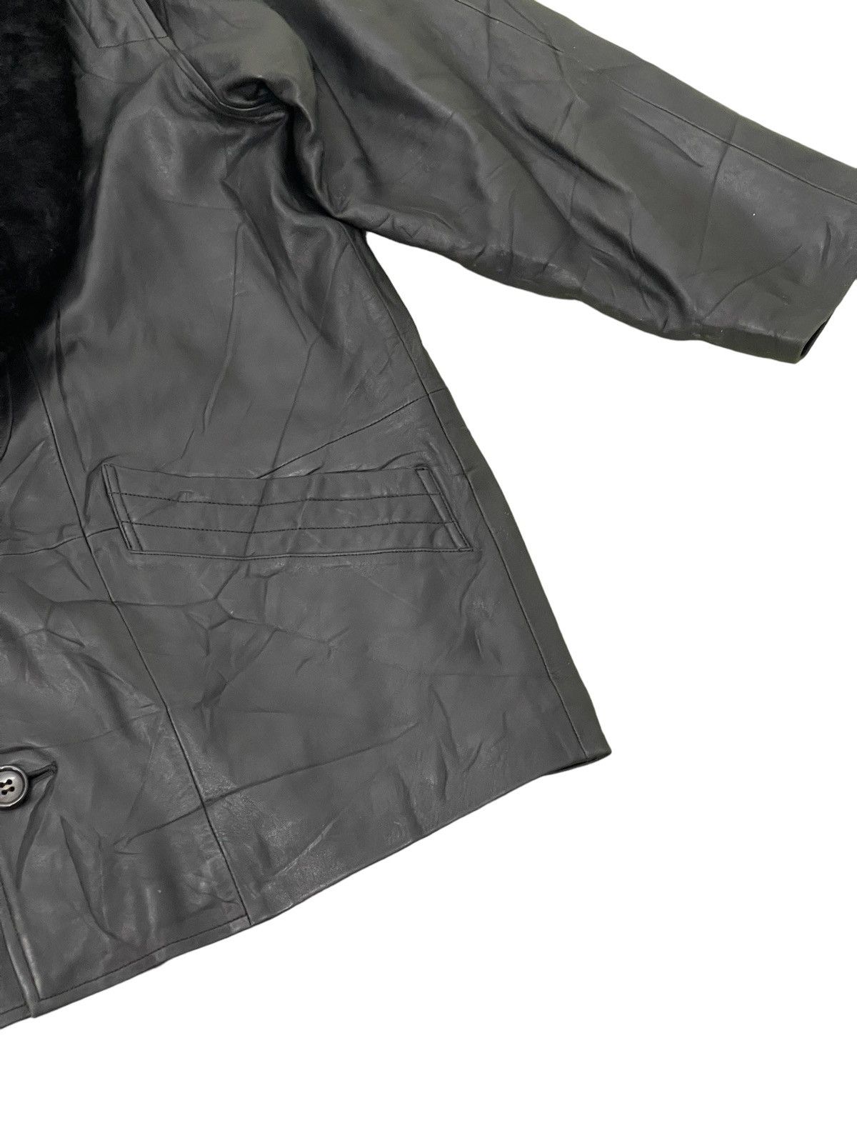If Six Was Nine Vintage Lanvin Sheepskin Leather Jacket 3🟦 Size US L / EU 52-54 / 3 - 6 Thumbnail