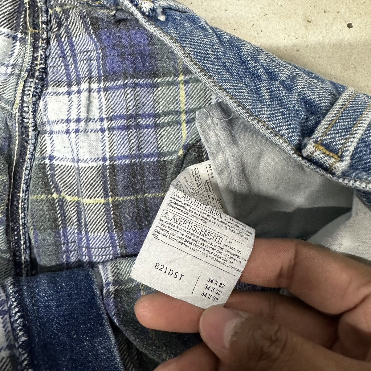 Carhartt × Vintage Vintage Carhartt y2k baggy denim work pants - 34 Size US 34 / EU 50 - 6 Thumbnail