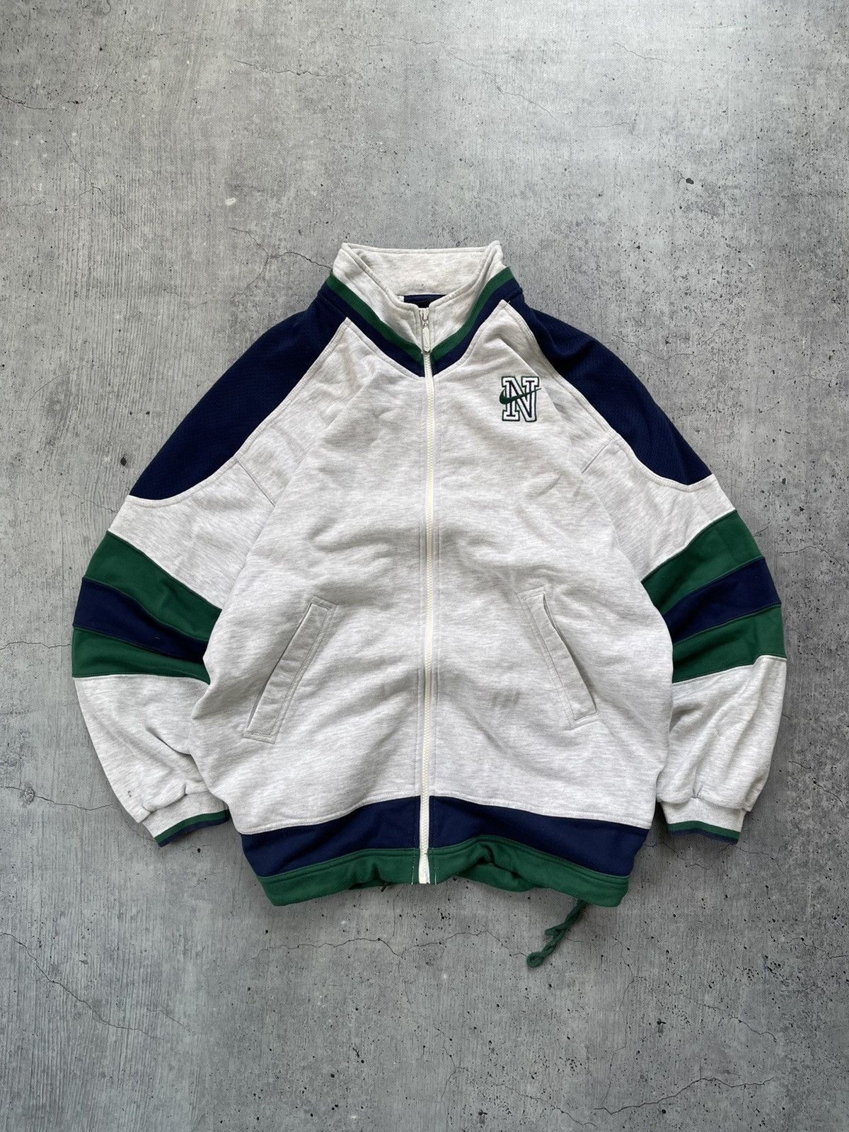 Nike × Vintage 00s Nike Vintage Big Logo Streetwear Zip Size US L / EU 52-54 / 3 - 1 Thumbnail