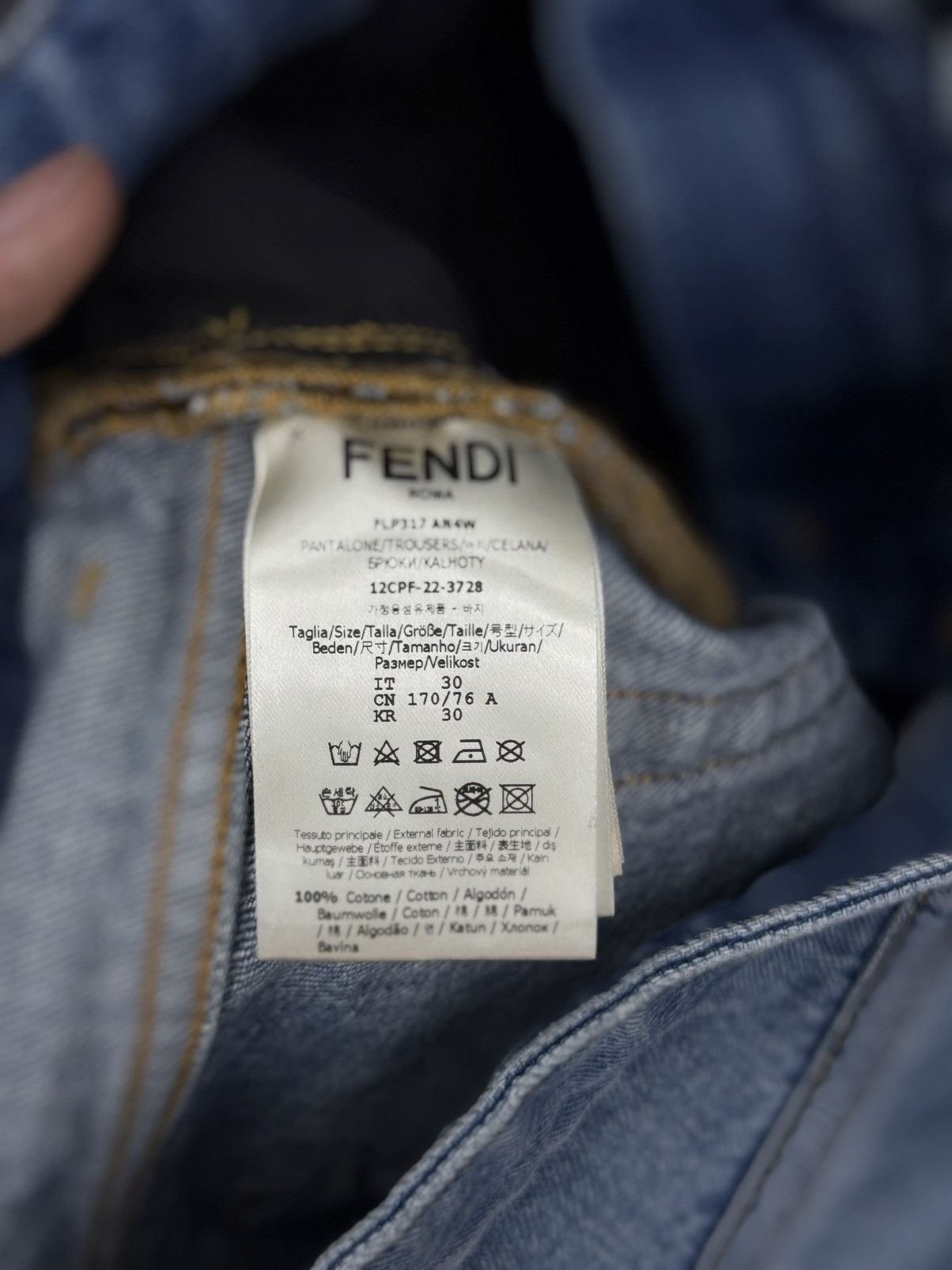 Fendi Fendi Blue Jeans Leather Size 30/34 $1500 Retail Size US 30 / EU 46 - 15 Thumbnail