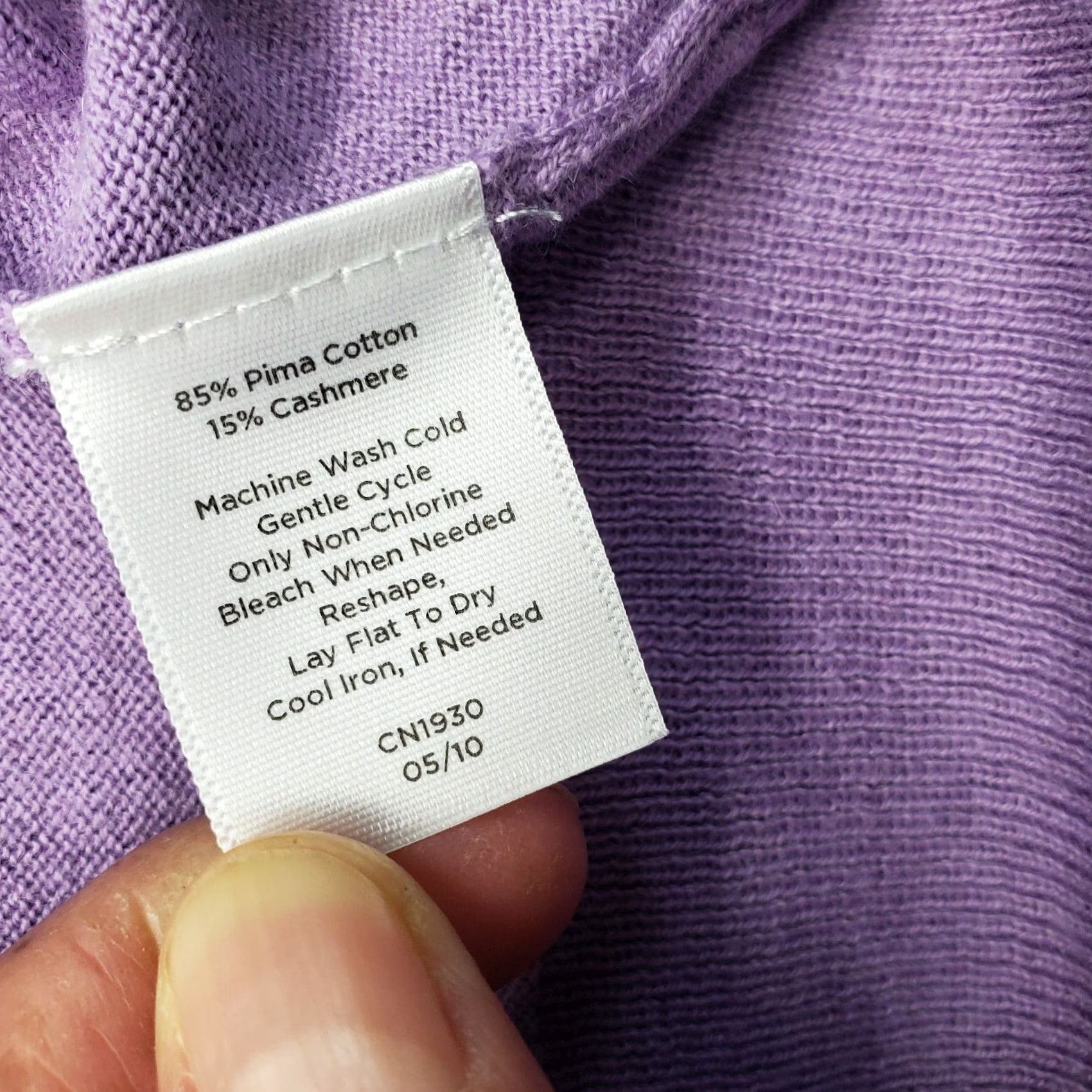 Talbots Talbots Sweater Womens Size M Purple Knit Long Sleeve V Neck Pullover Size M / US 6-8 / IT 42-44 - 4 Thumbnail