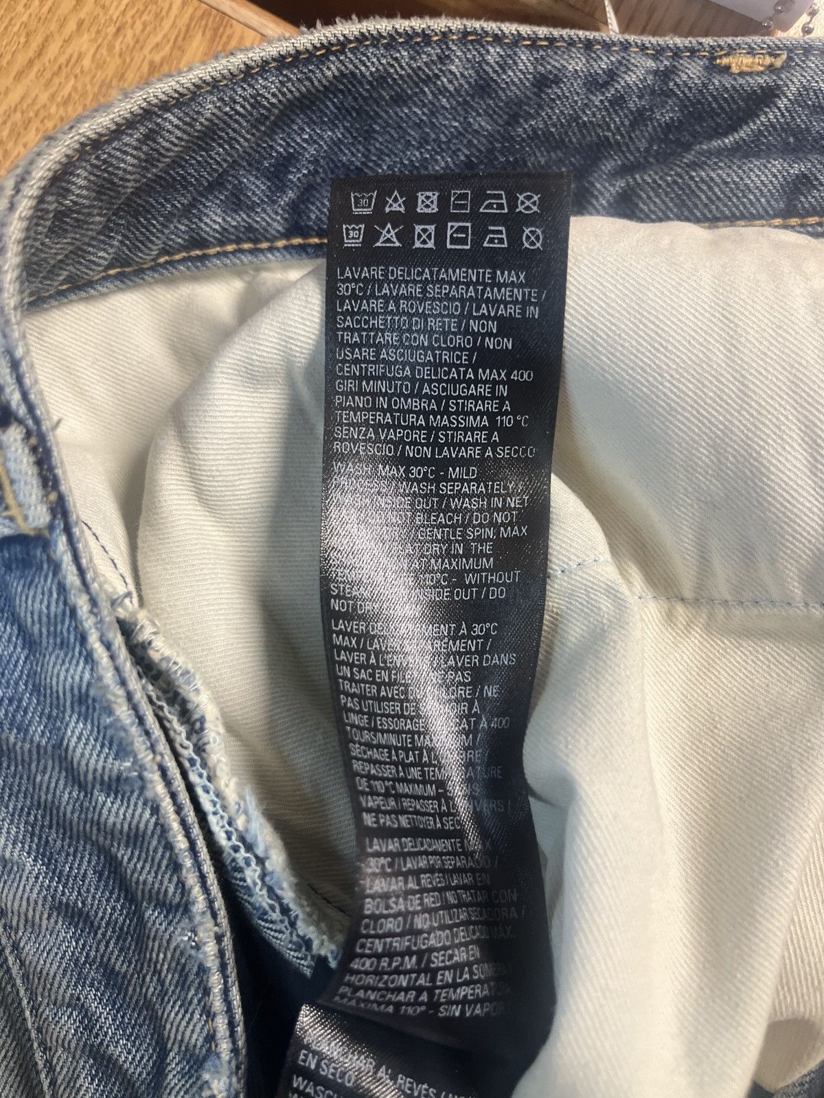Balenciaga Balenciaga SS22 Oil Spill Mudwash Slim Fit Denims Size US 31 - 7 Thumbnail