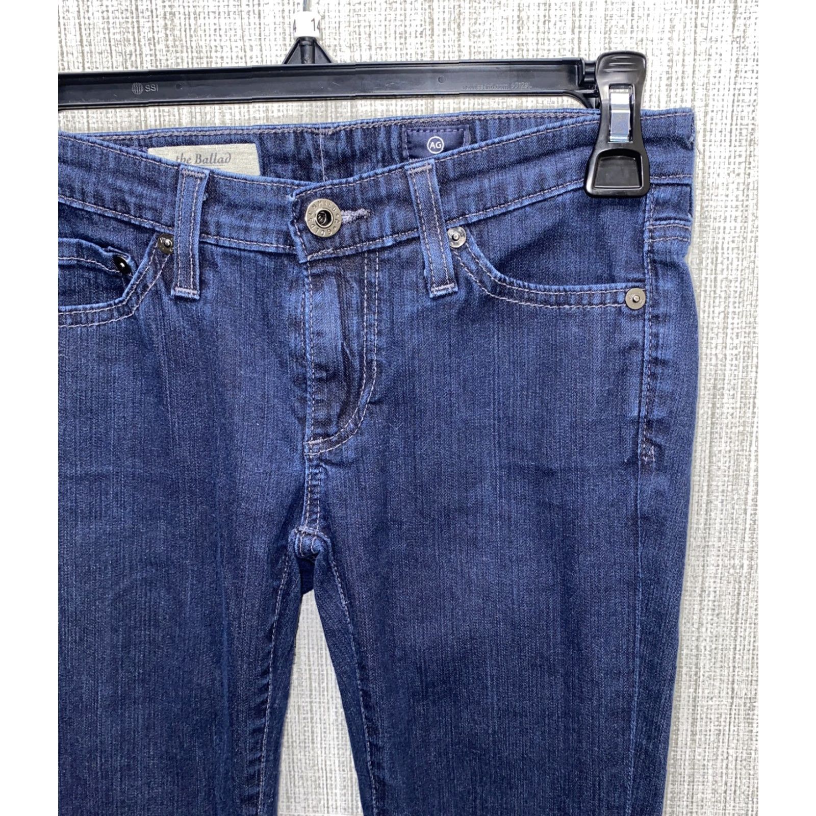 Vintage AG Adriano Goldschmied THE BALLAD Slim Boot Jeans Womens Size 24R 31 Blue Size 42" / US 20 - 2 Thumbnail