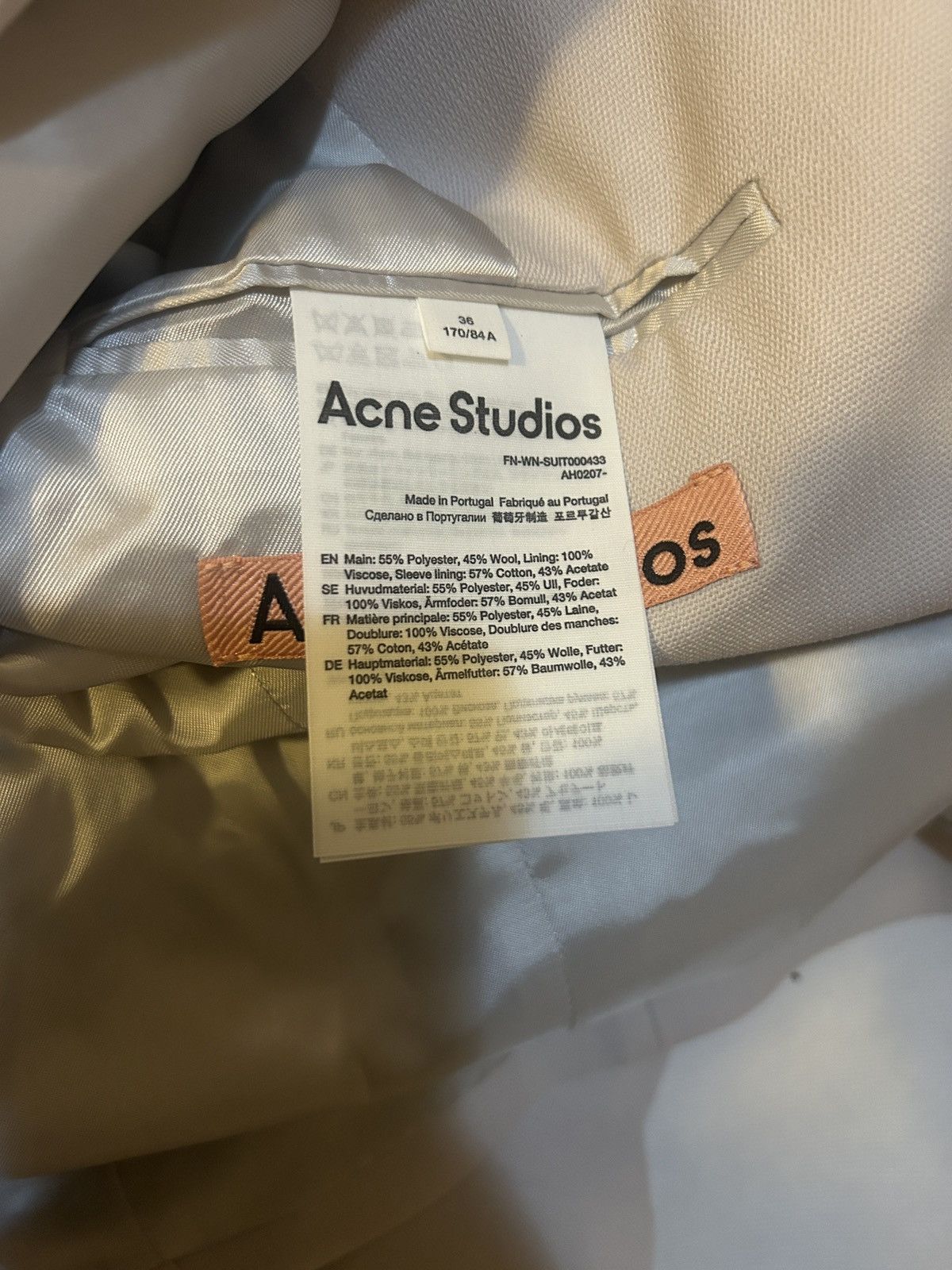 Acne Studios ACNE STUDIOS Double-breasted grain de poudre Balzer Size S / US 4 / IT 40 - 6 Thumbnail