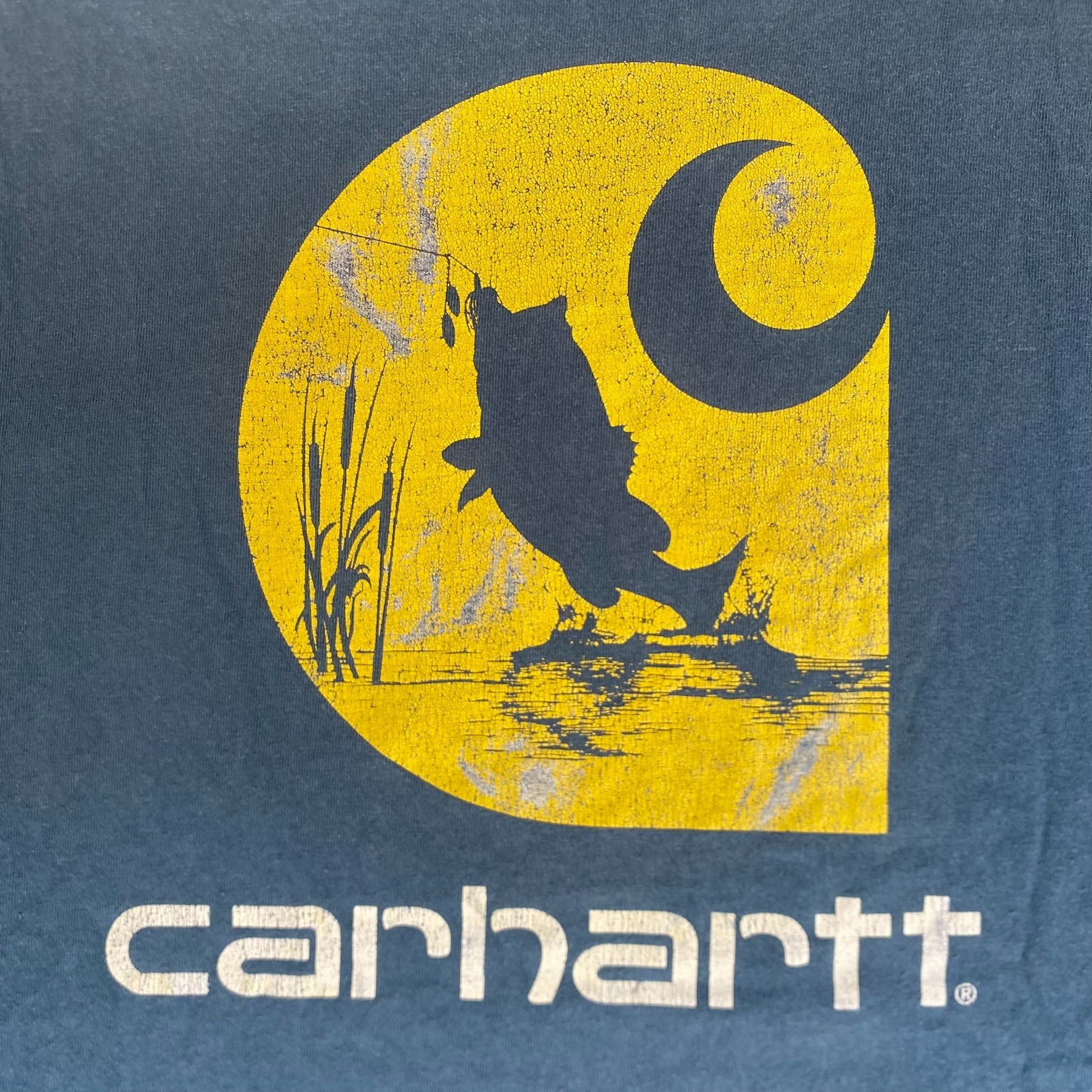 Carhartt Vintage Y2K Carhartt Logo Shirt Blue Workwear Grunge Tee Size US M / EU 48-50 / 2 - 3 Thumbnail