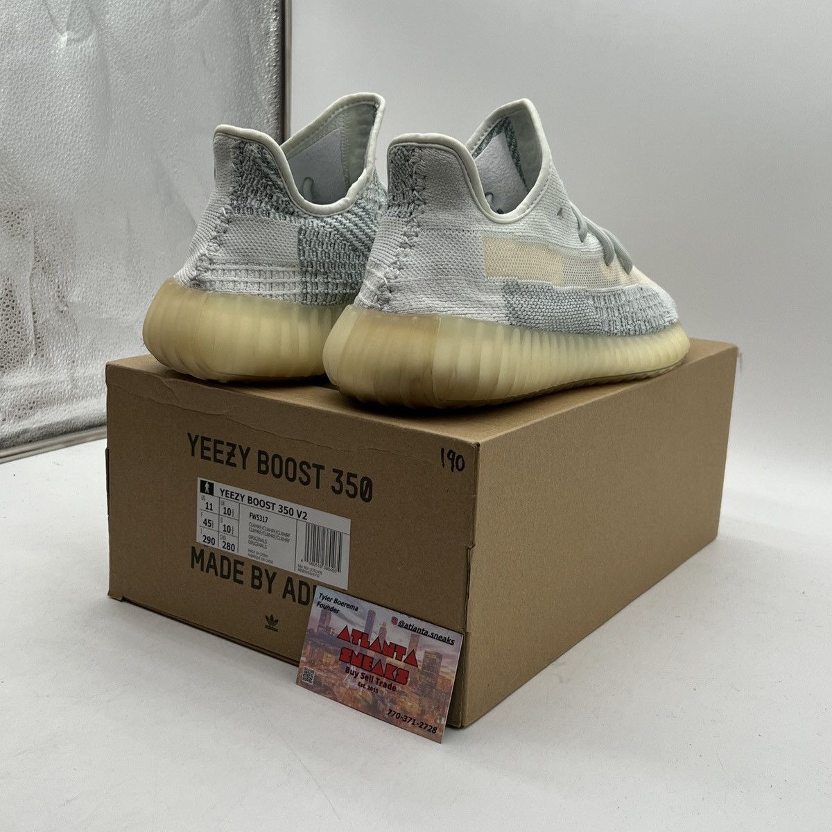 Adidas Yeezy boost 350 cloud white reflective Size US 11 / EU 44 - 5 Thumbnail