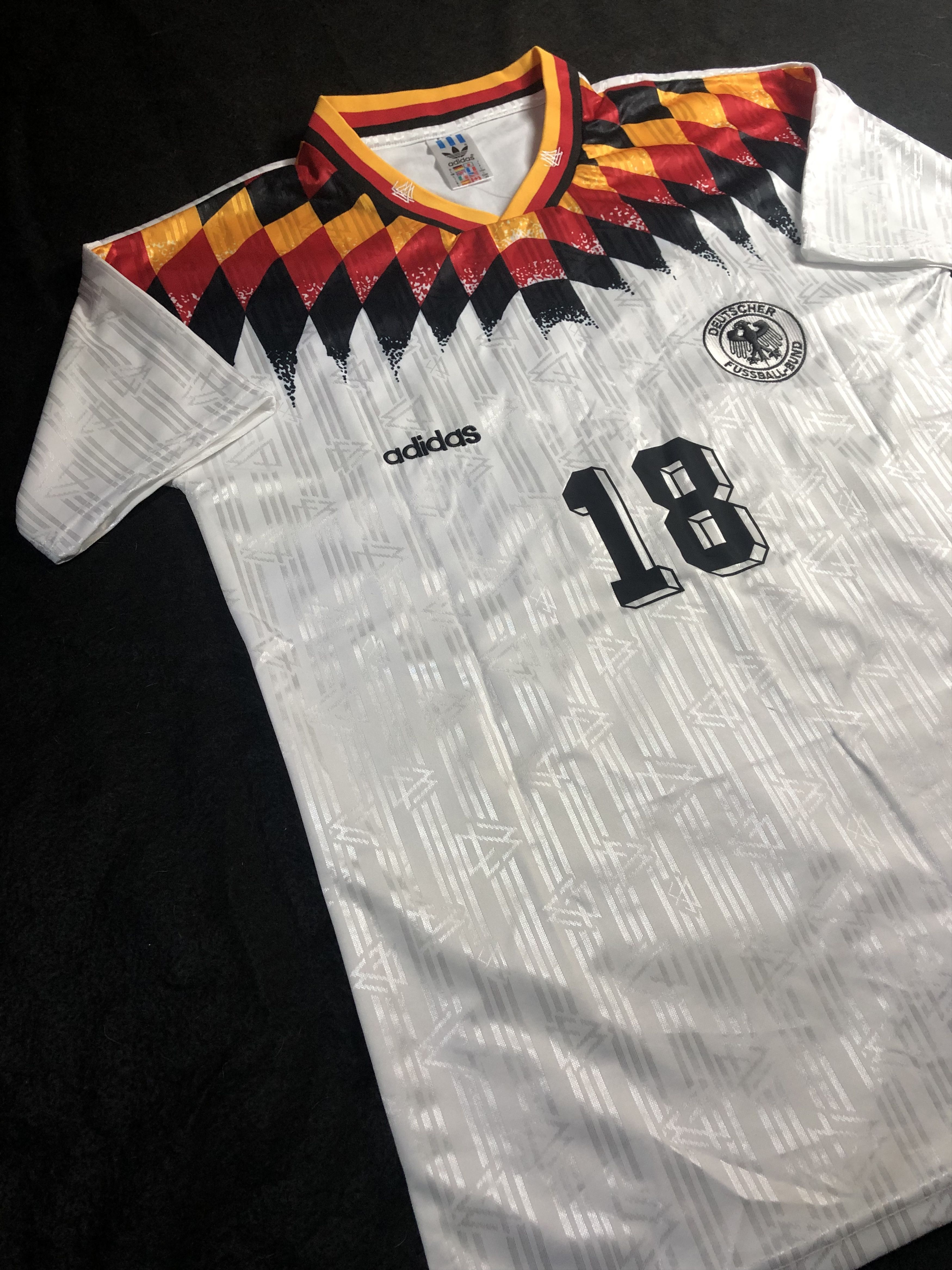 Vintage 1994 German Klinsmann Home Soccer Jersey Size US L / EU 52-54 / 3 - 3 Thumbnail