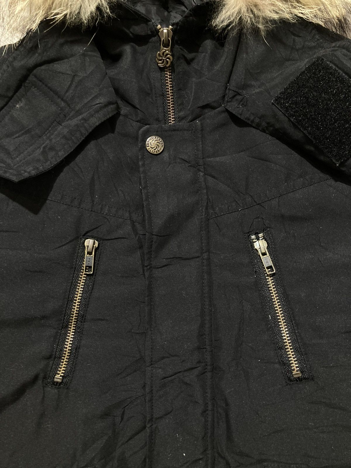 If Six Was Nine 2000s Banana Seven Down Fur Jacket Goa Apocalypse Style Size US S / EU 44-46 / 1 - 8 Thumbnail