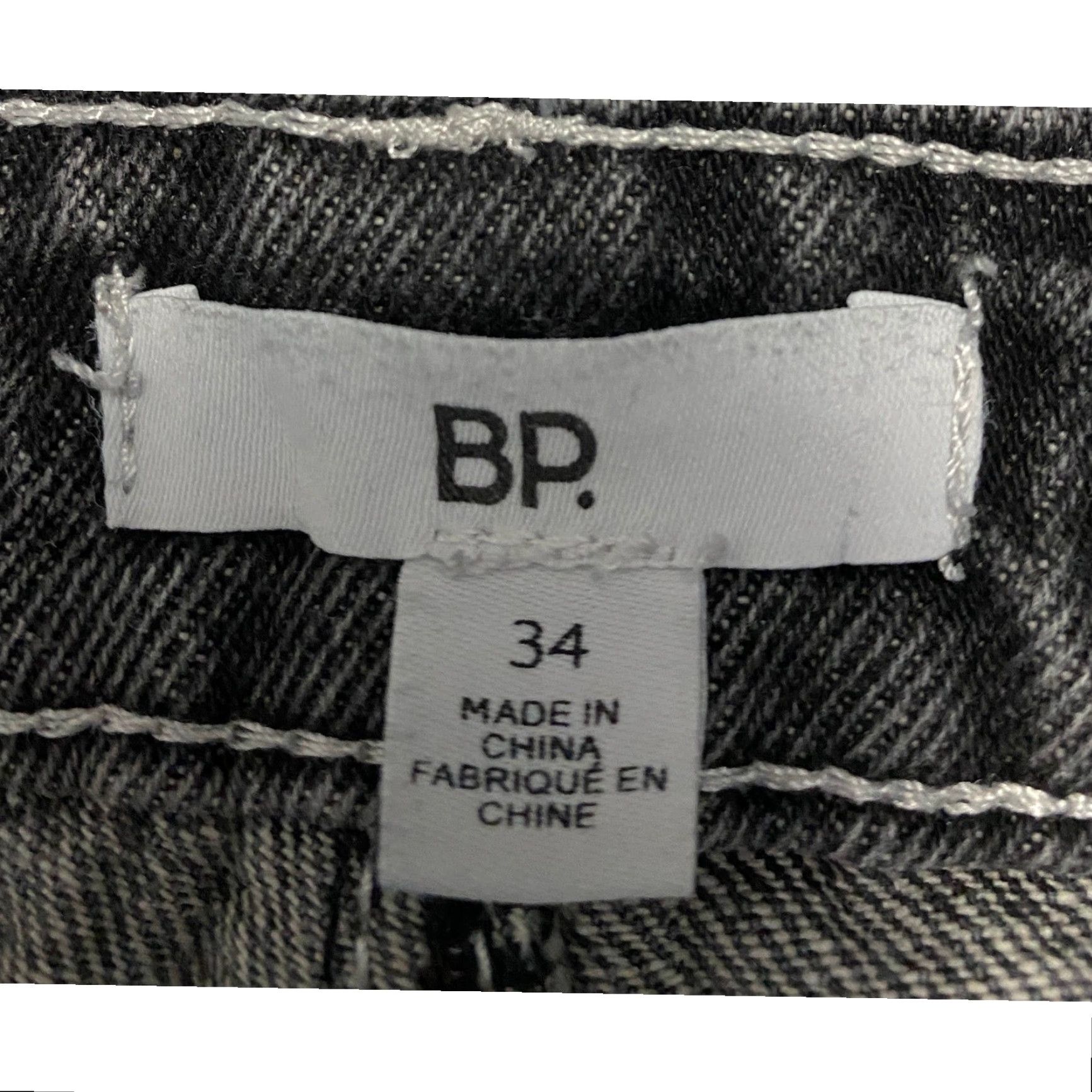 Vintage BP Jeans Carpenter Wide-Leg High Rise 34 Black Charcoal Wash Women Power Relaxed Denim 100% Cotton Jeans BP Size 24" / US 00 / IT 34 - 3 Thumbnail