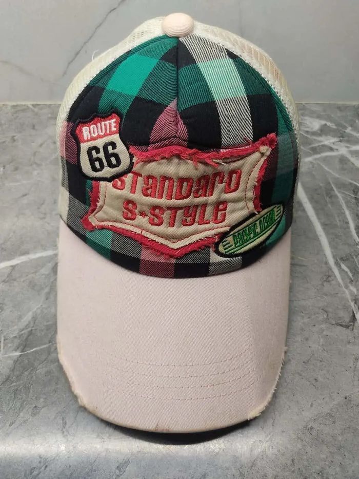 Japanese Brand Vintage Standard S Style Distressed Trucker Hat Cap Size ONE SIZE - 3 Thumbnail