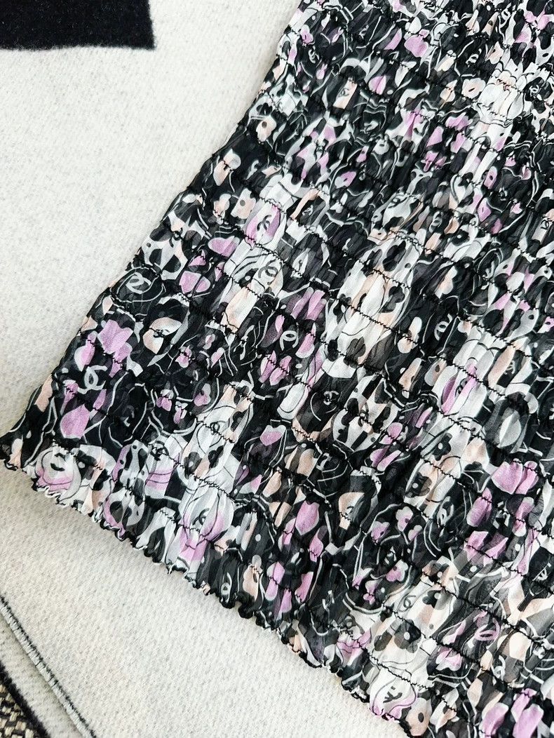 Chanel Chanel 24P Pink Black Silk Camisole Top Size M / US 6-8 / IT 42-44 - 3 Thumbnail