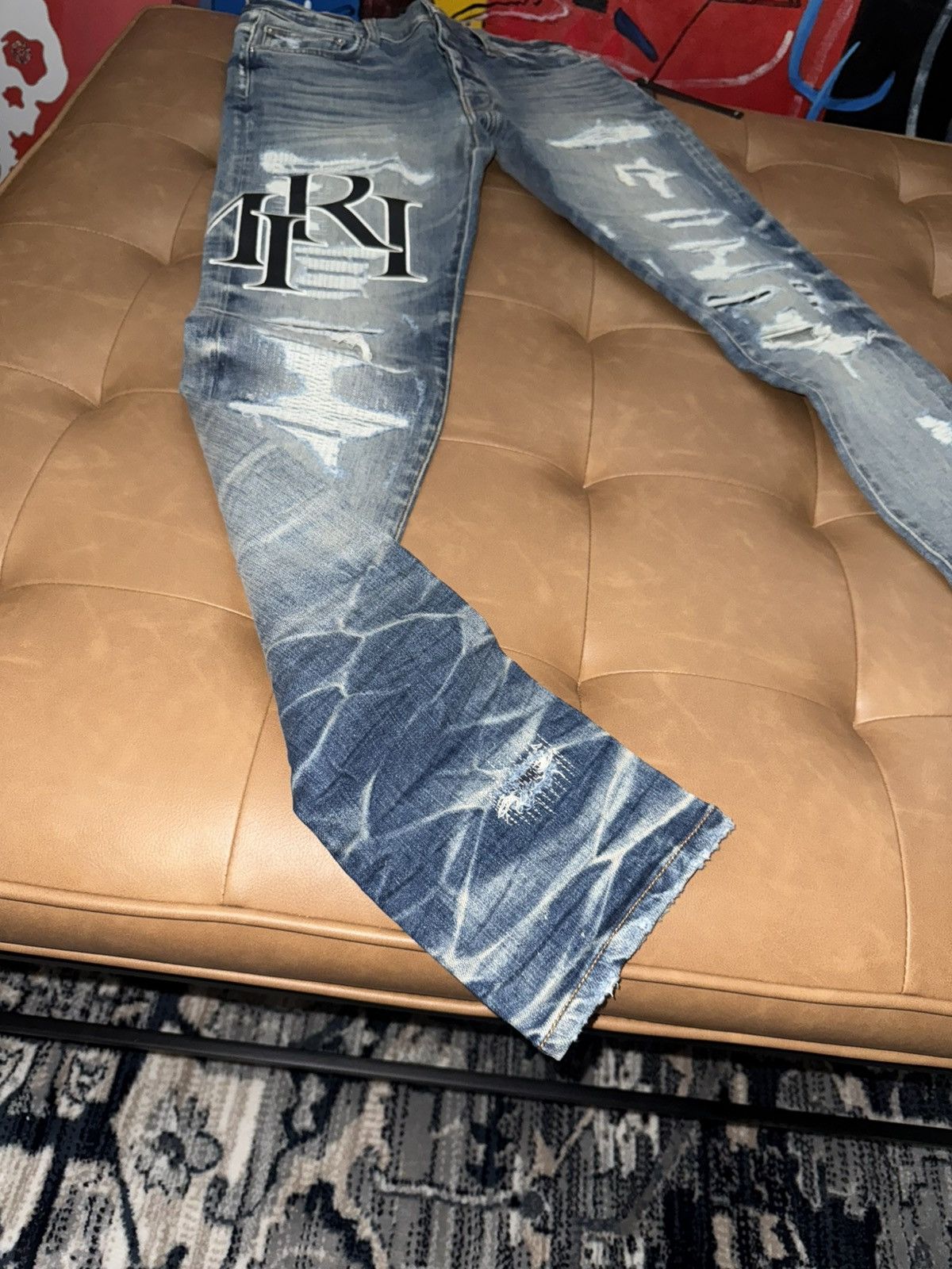 Amiri Amiri staggered logo jeans Size US 31 - 3 Thumbnail