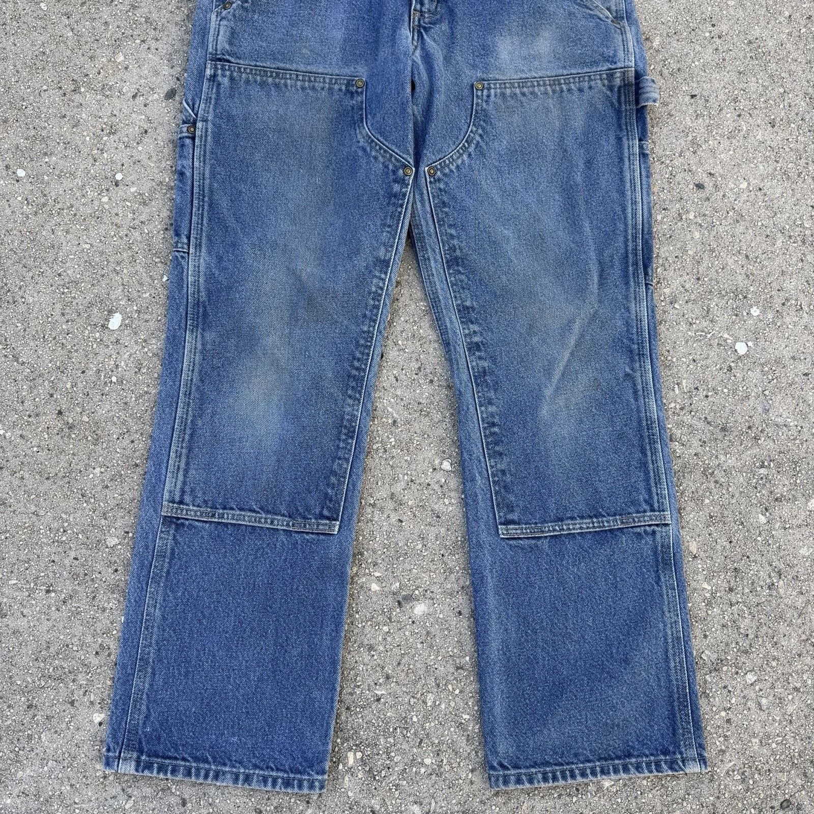 Carhartt × Essentials × Vintage Vintage Carhartt Faded Blue Denim Double Knees 32x30 Grunge Size US 32 / EU 48 - 3 Thumbnail