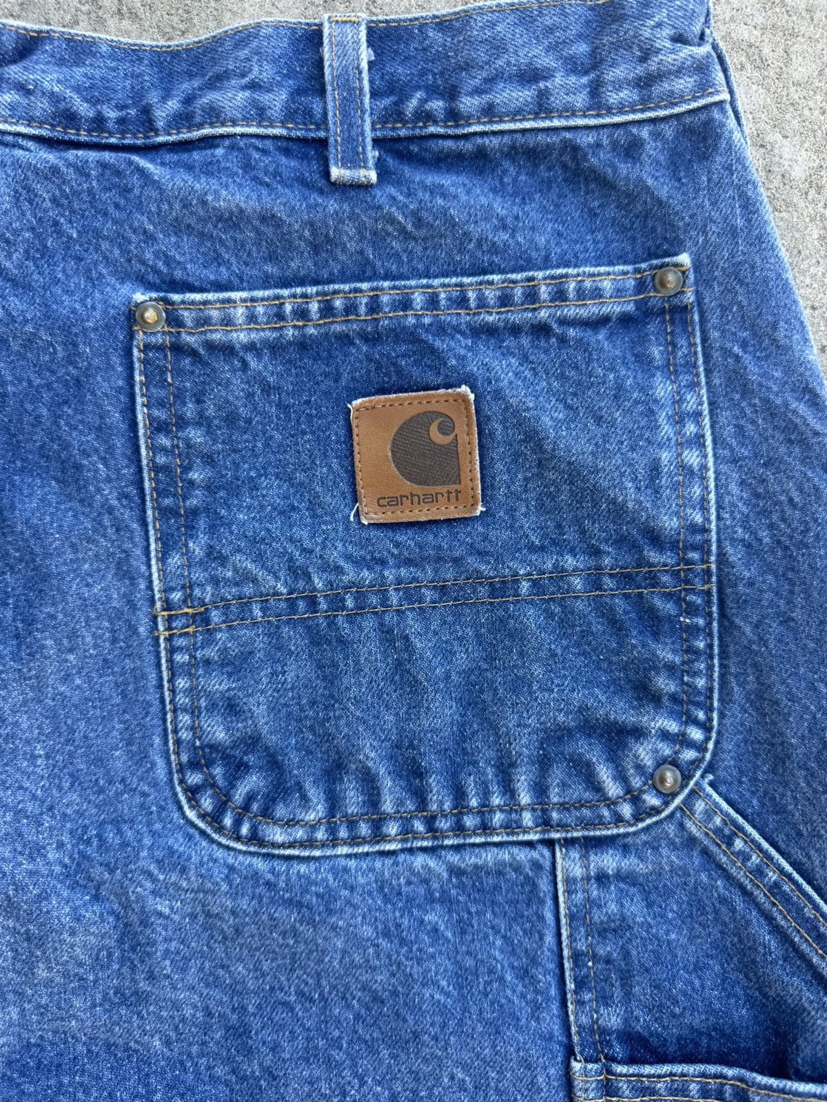 Carhartt × Vintage Carhartt B73 Double Knee Carpenter Pant Big Logo Size US 33 - 5 Thumbnail