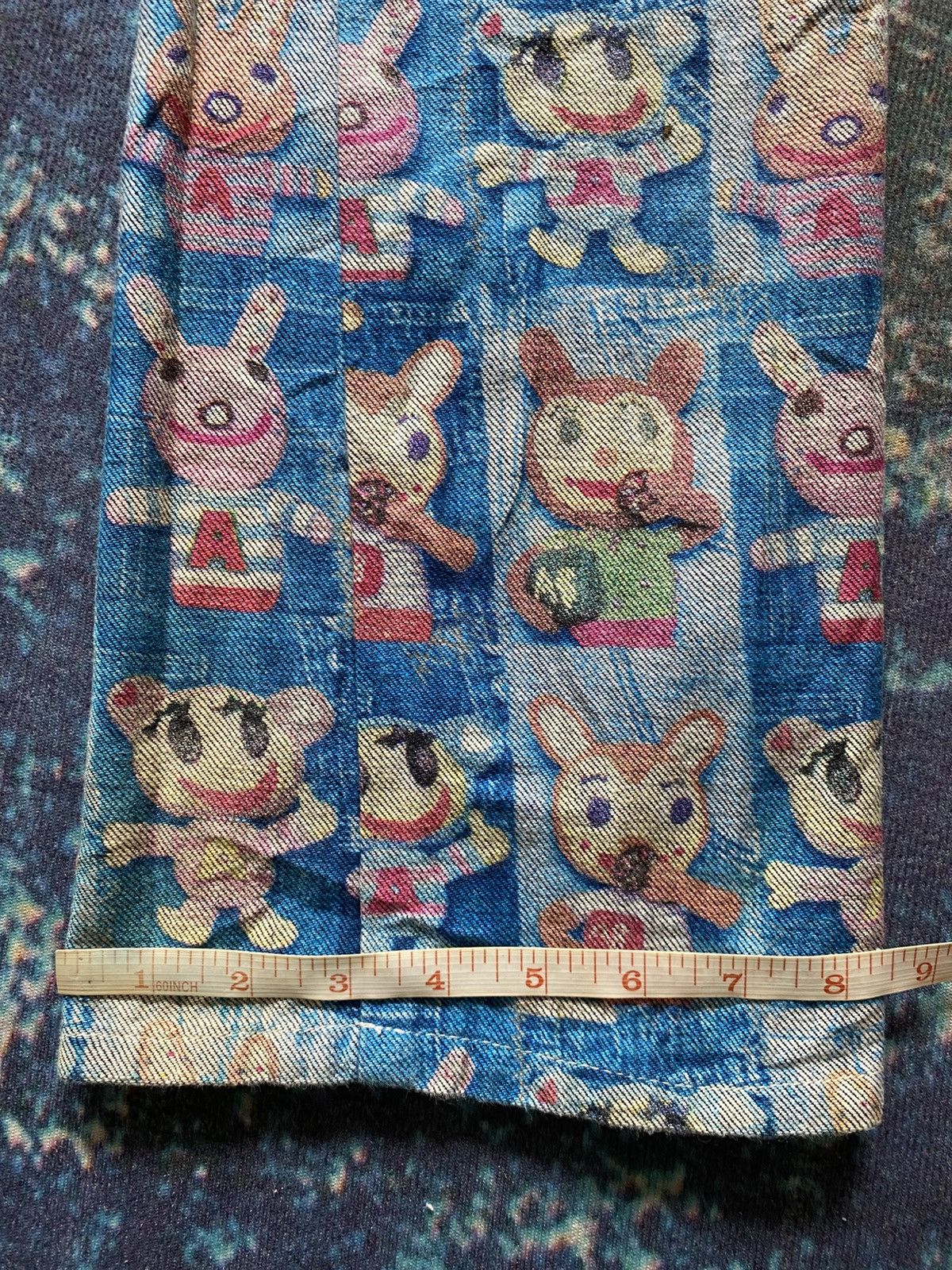 Angel Blue × Hysteric Glamour 2000s Angel Blue - LSD TV Mascots Denim Pants Size 25" / US 0 / IT 36 - 10 Thumbnail