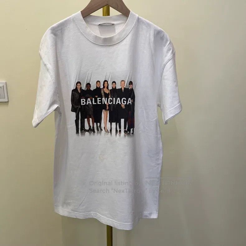 Balenciaga Balenciaga White Band Logo Printed Short Sleeve Size US XS / EU 42 / 0 - 1 Thumbnail